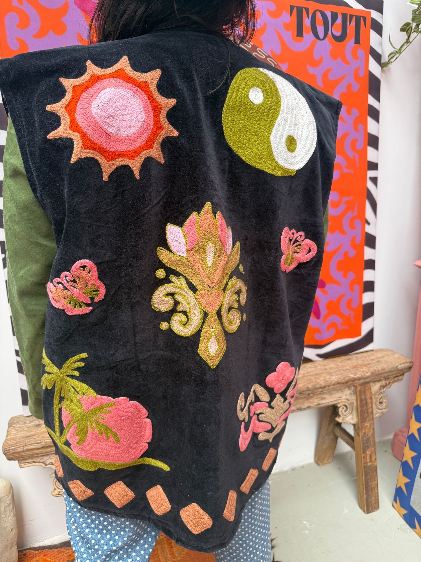 Set of 2 Velvet vests Tamar