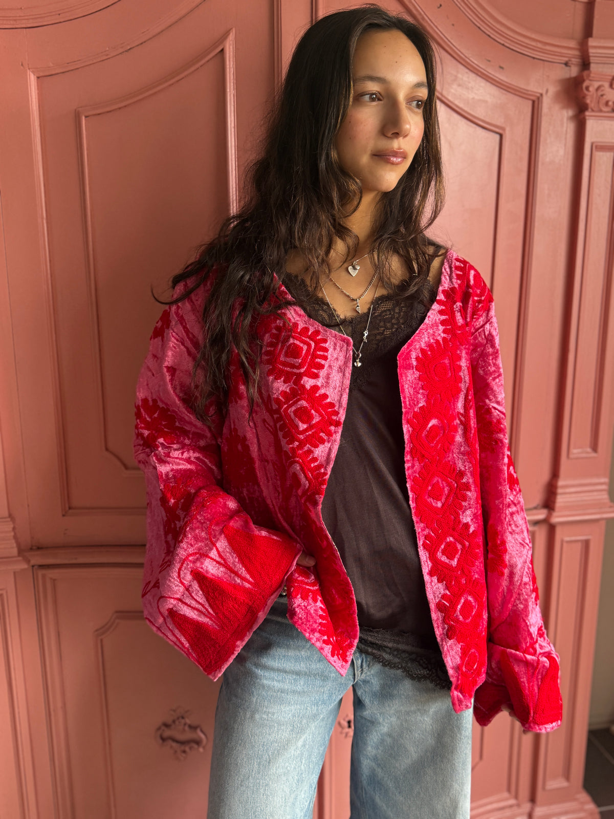 TOUT - Yasmine Jacket Silk Velvet Pink