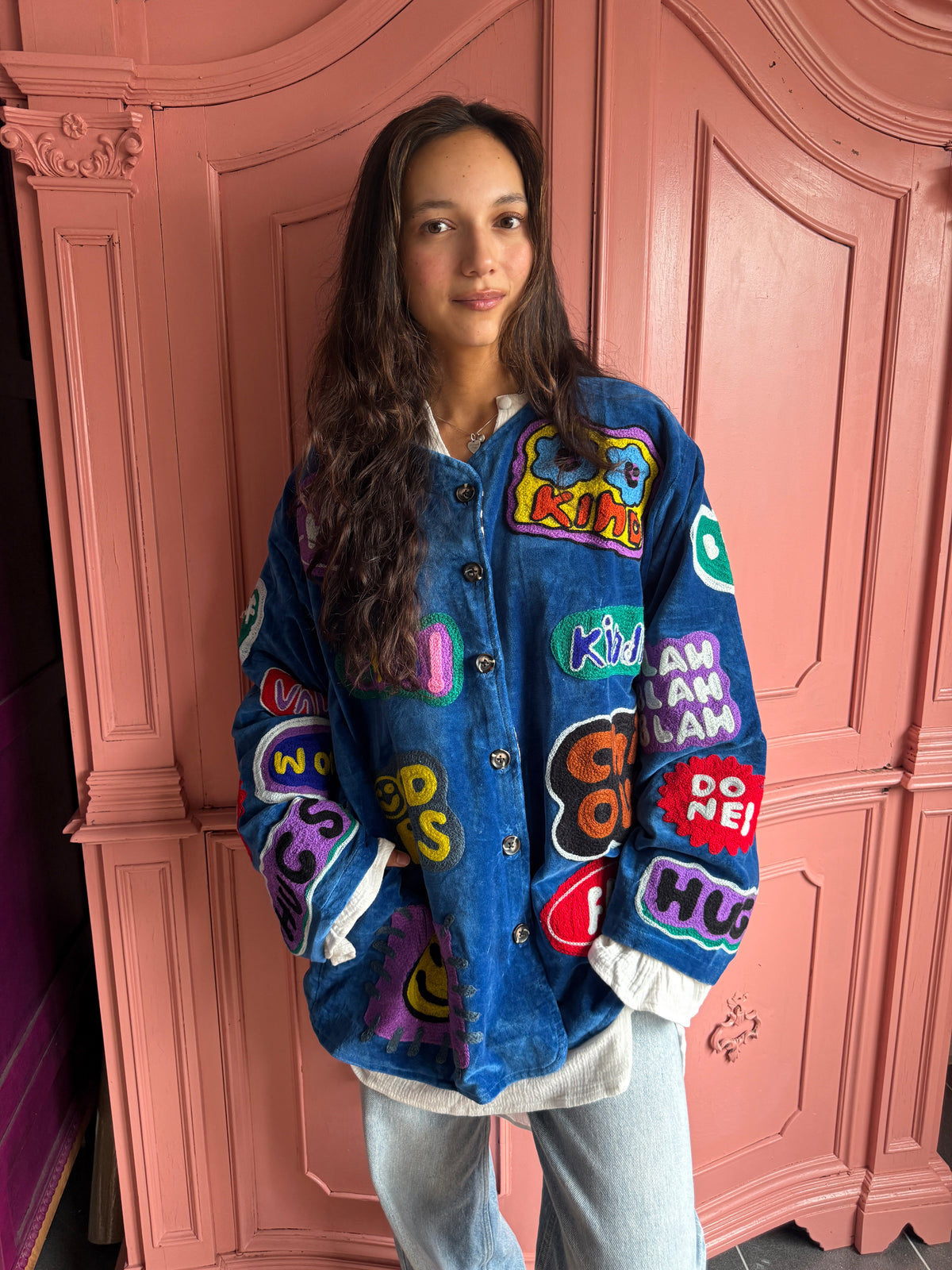 TOUT -Self love club Velvet jacket Blue