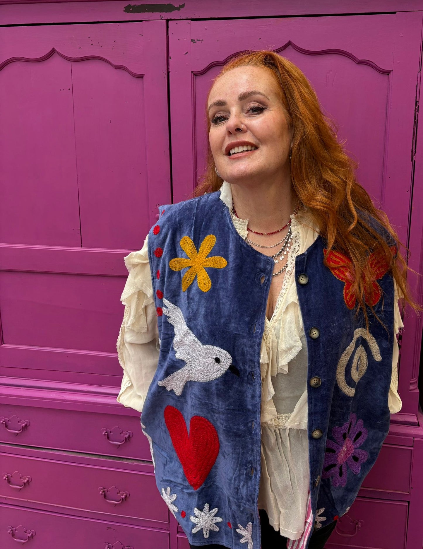 Set of 2 Velvet vests Tamar