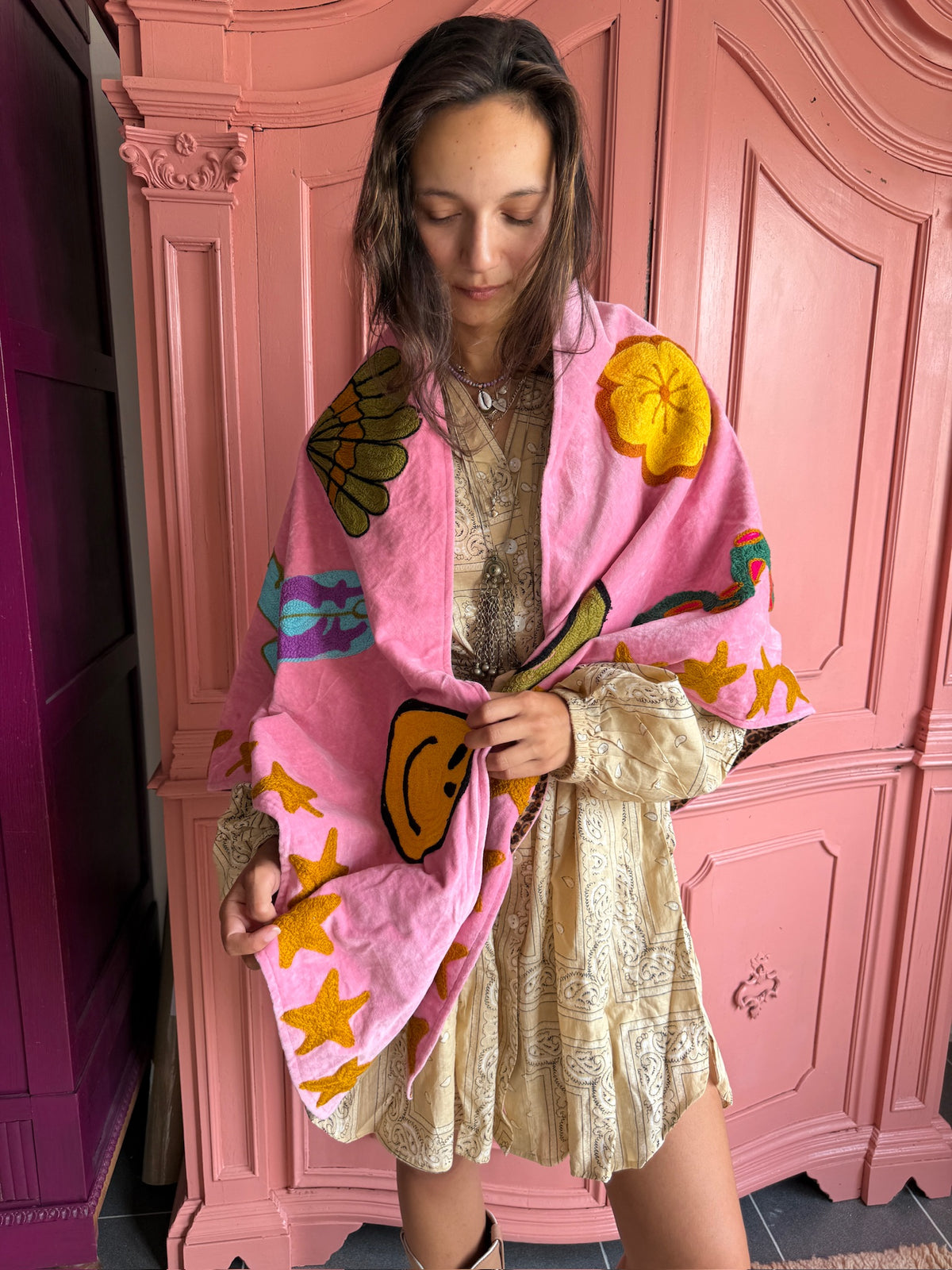 TOUT -  Set van 2 Jojo Velvet sjaal Pink