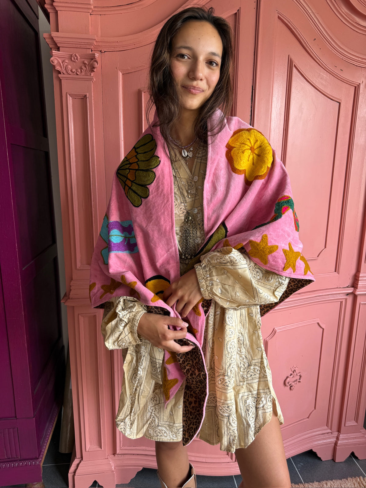 TOUT -  Set van 2 Jojo Velvet sjaal Pink