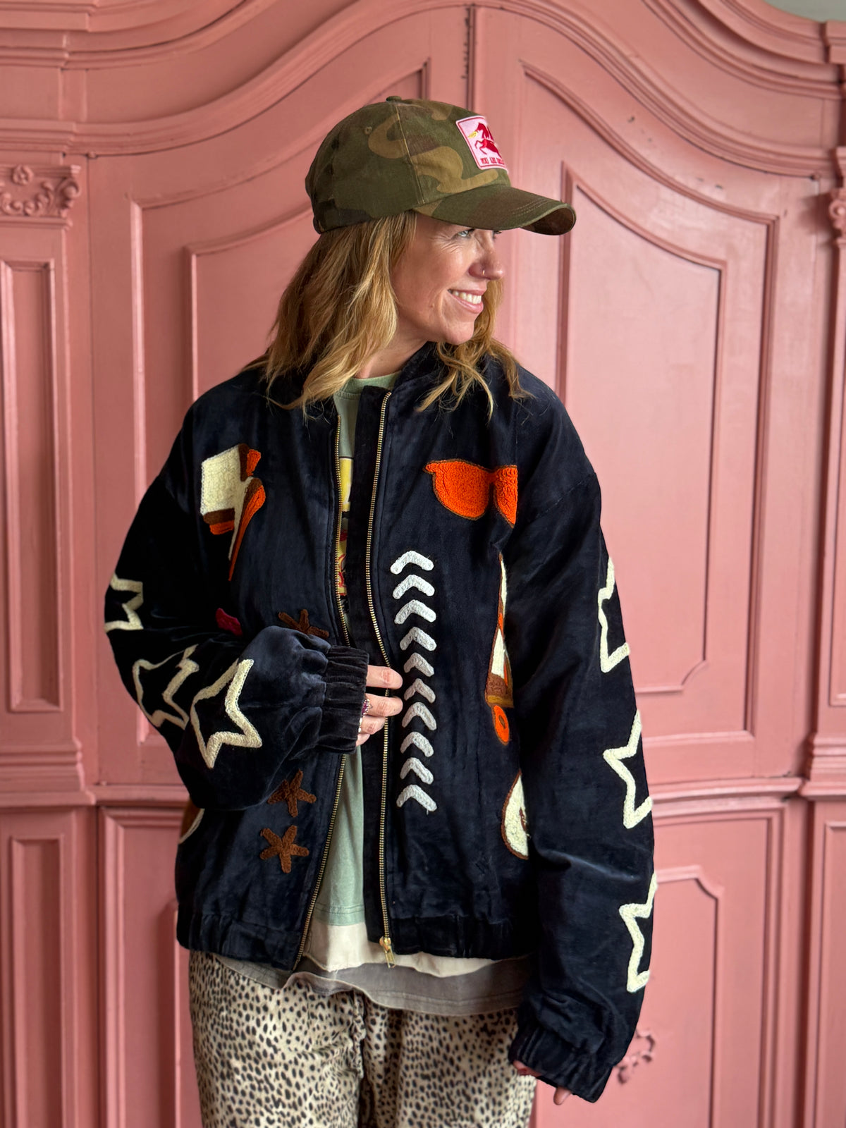 TOUT - Lola Bomber Velvet  black UNISEX