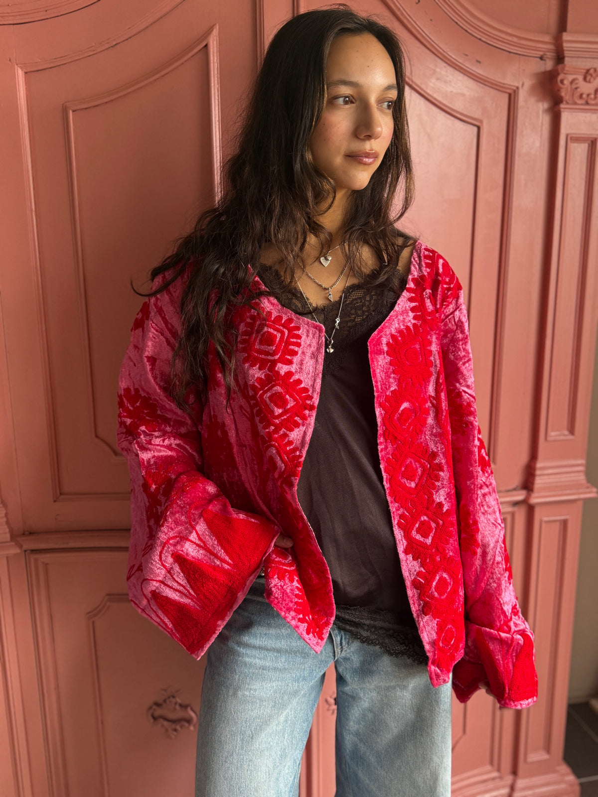 TOUT - Yasmine Jacket Silk Velvet Pink