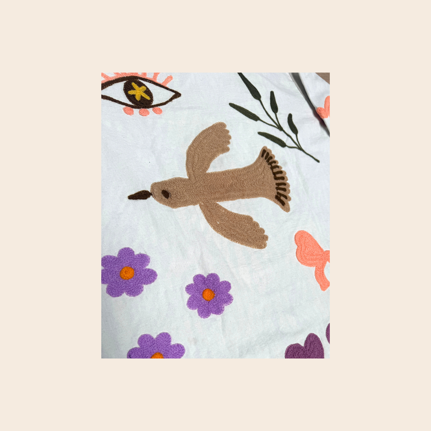TOUT - Birds Jacket cotton white
