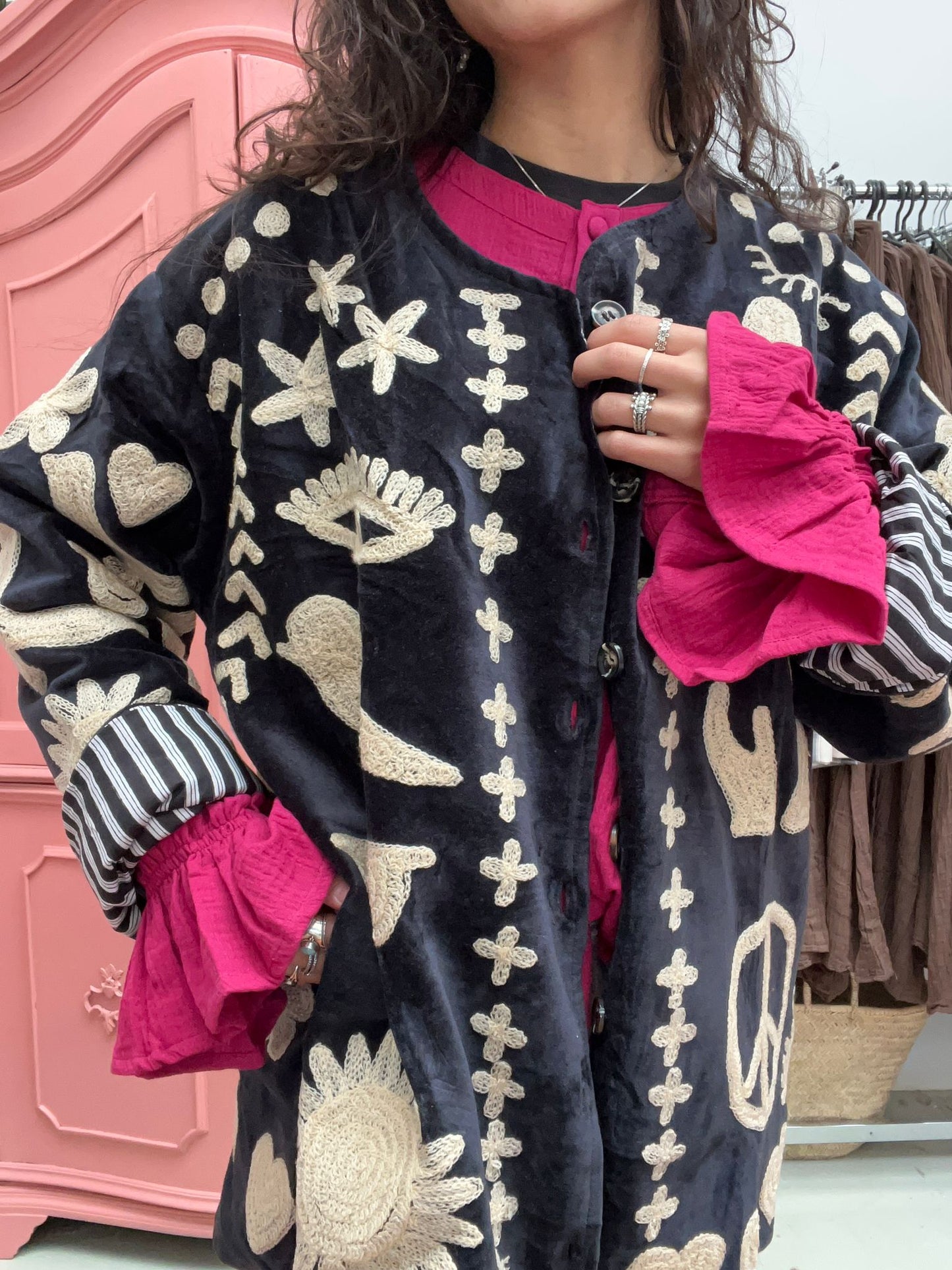 Velvet Jacket DREAM zwart