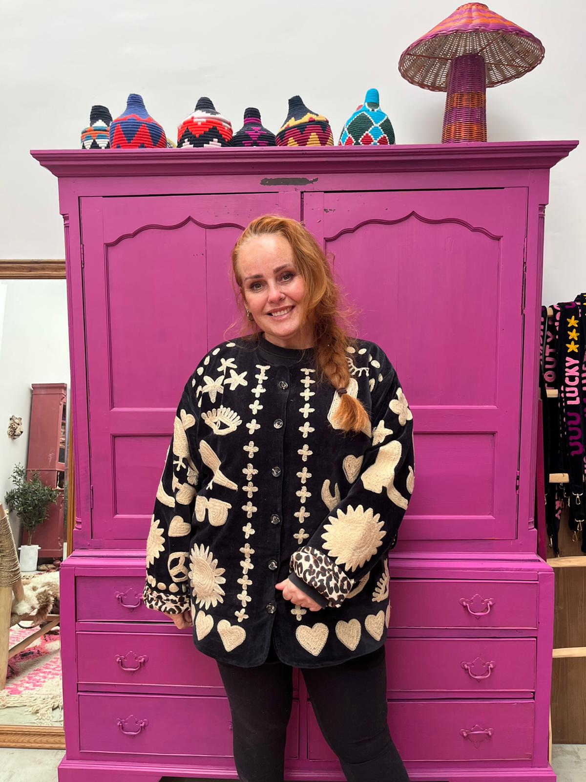 Velvet Jacket DREAM zwart