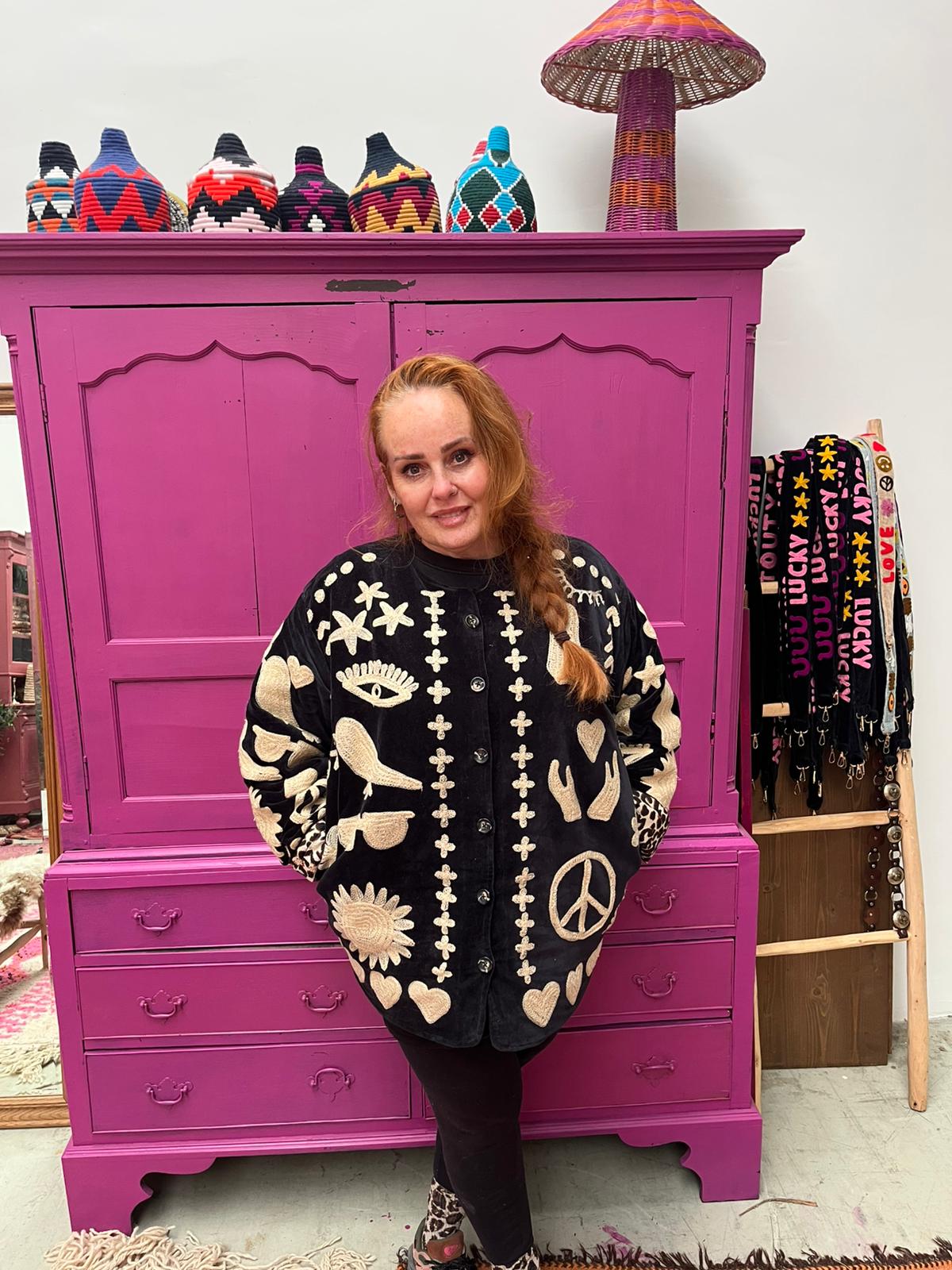 Velvet Jacket DREAM zwart