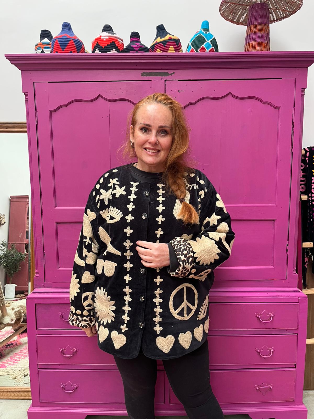 Velvet Jacket DREAM zwart