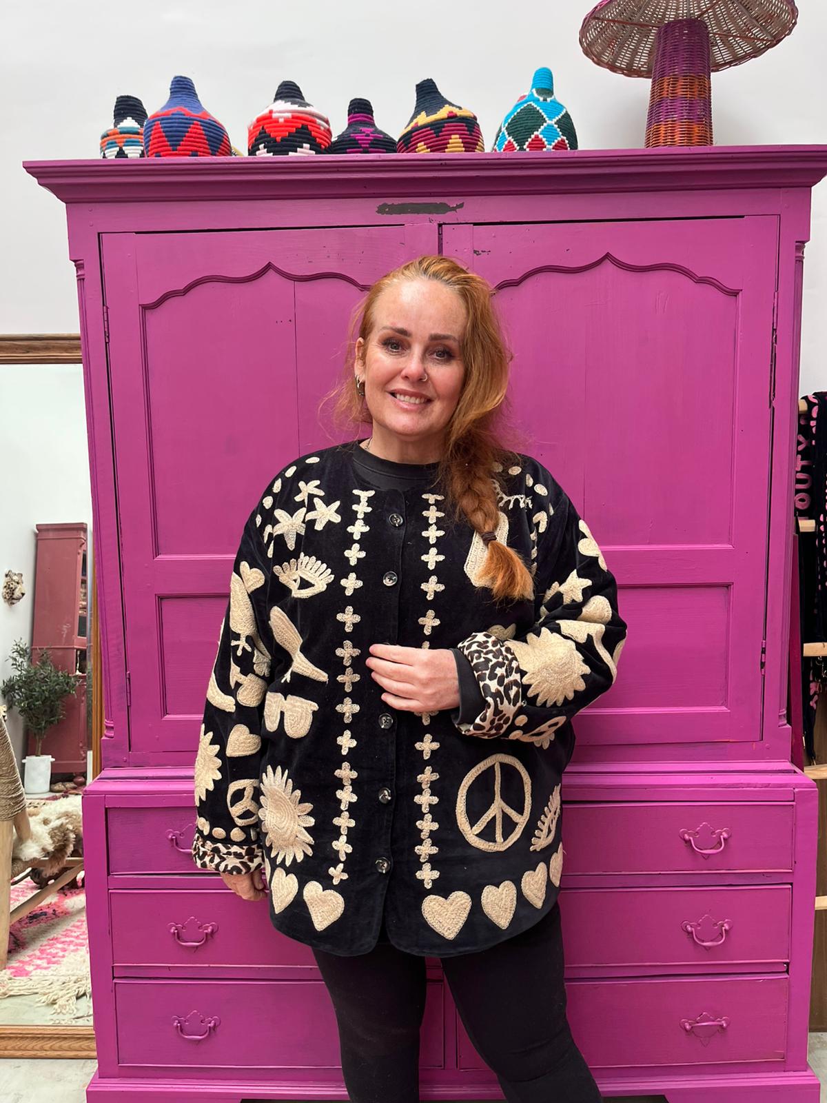 Velvet Jacket DREAM zwart