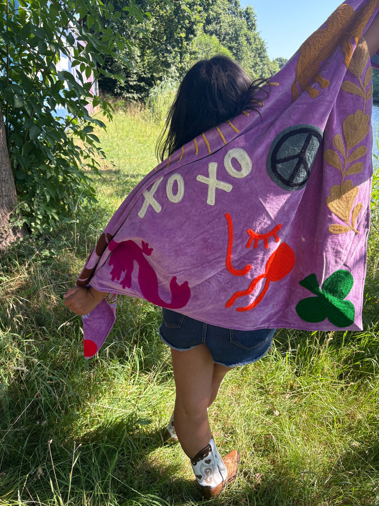 TOUT -  Jojo Velvet sjaal Purple