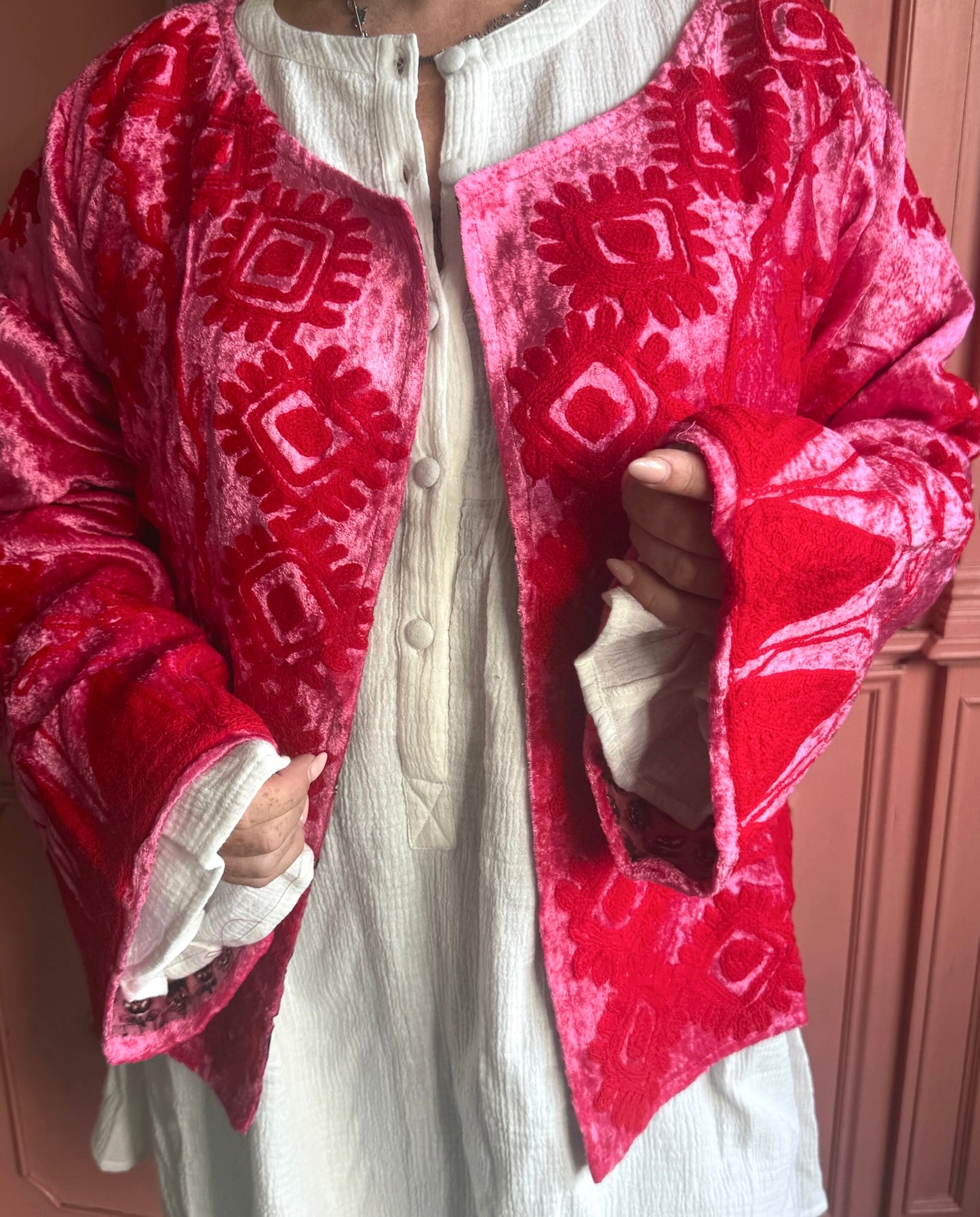 TOUT - Yasmine Jacket Silk Velvet Pink