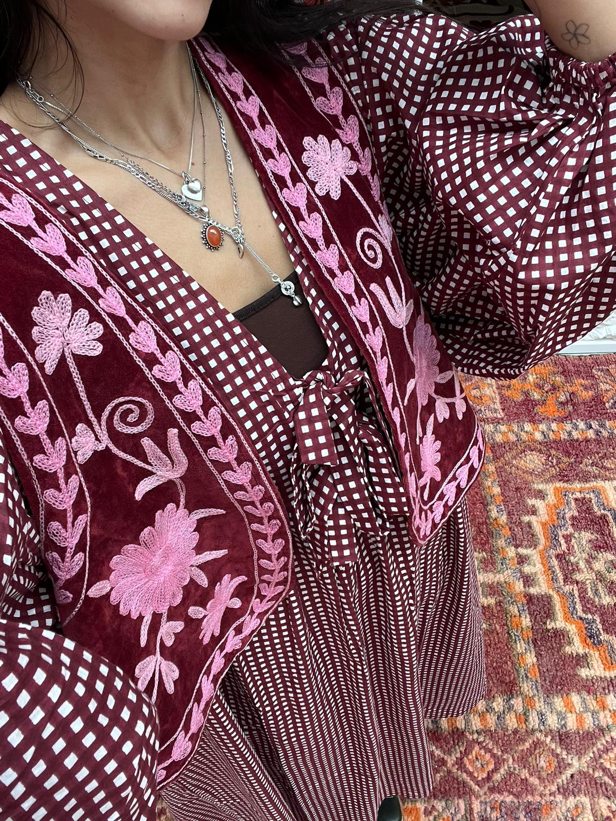 Blockprint maxi dress