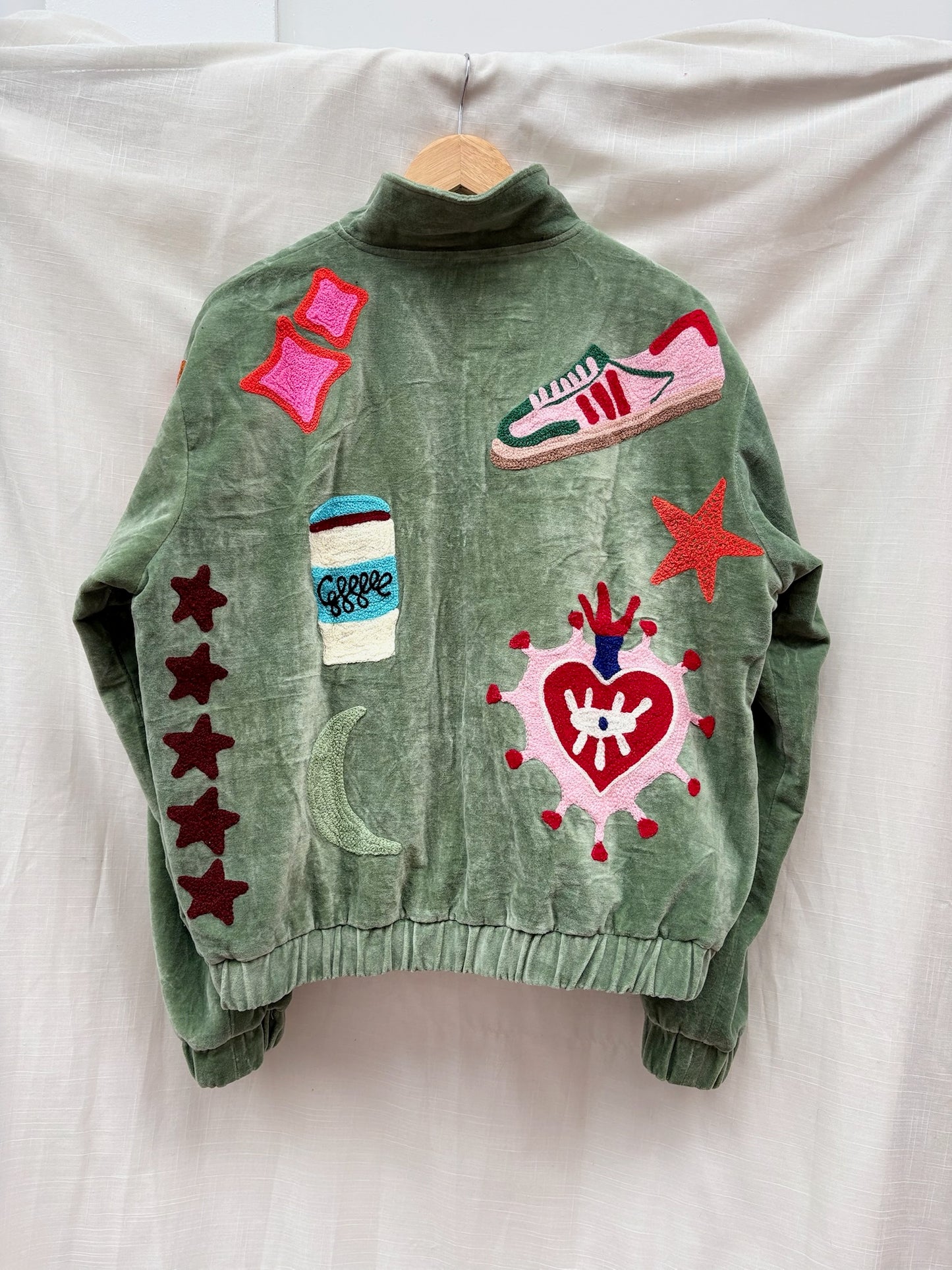 TOUT - Lola Bomber Velvet Green