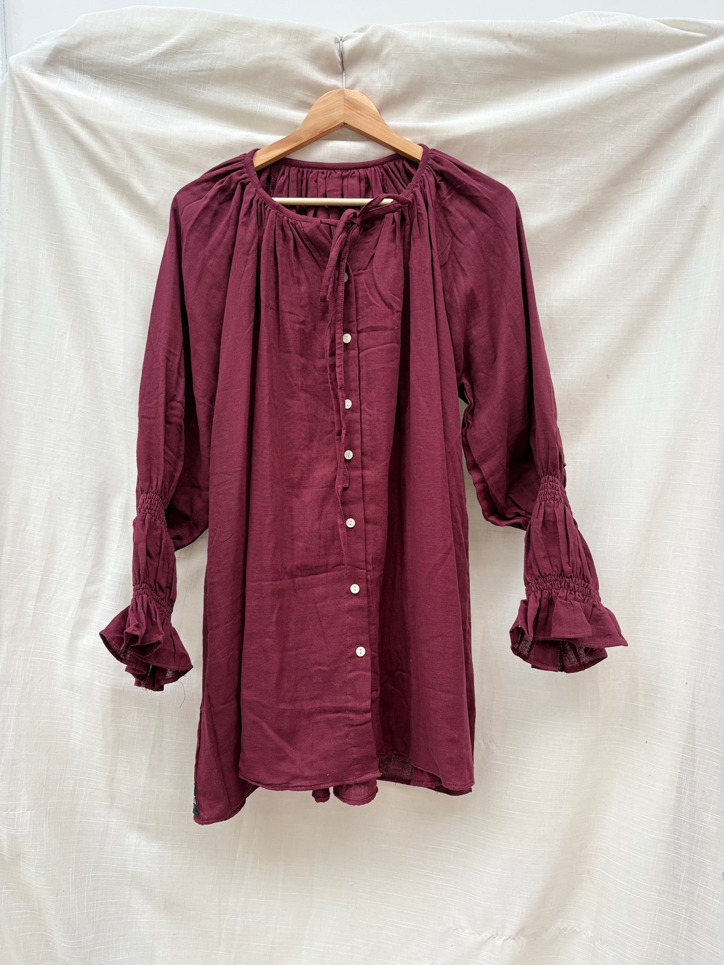 Cotton blouse Bordeaux