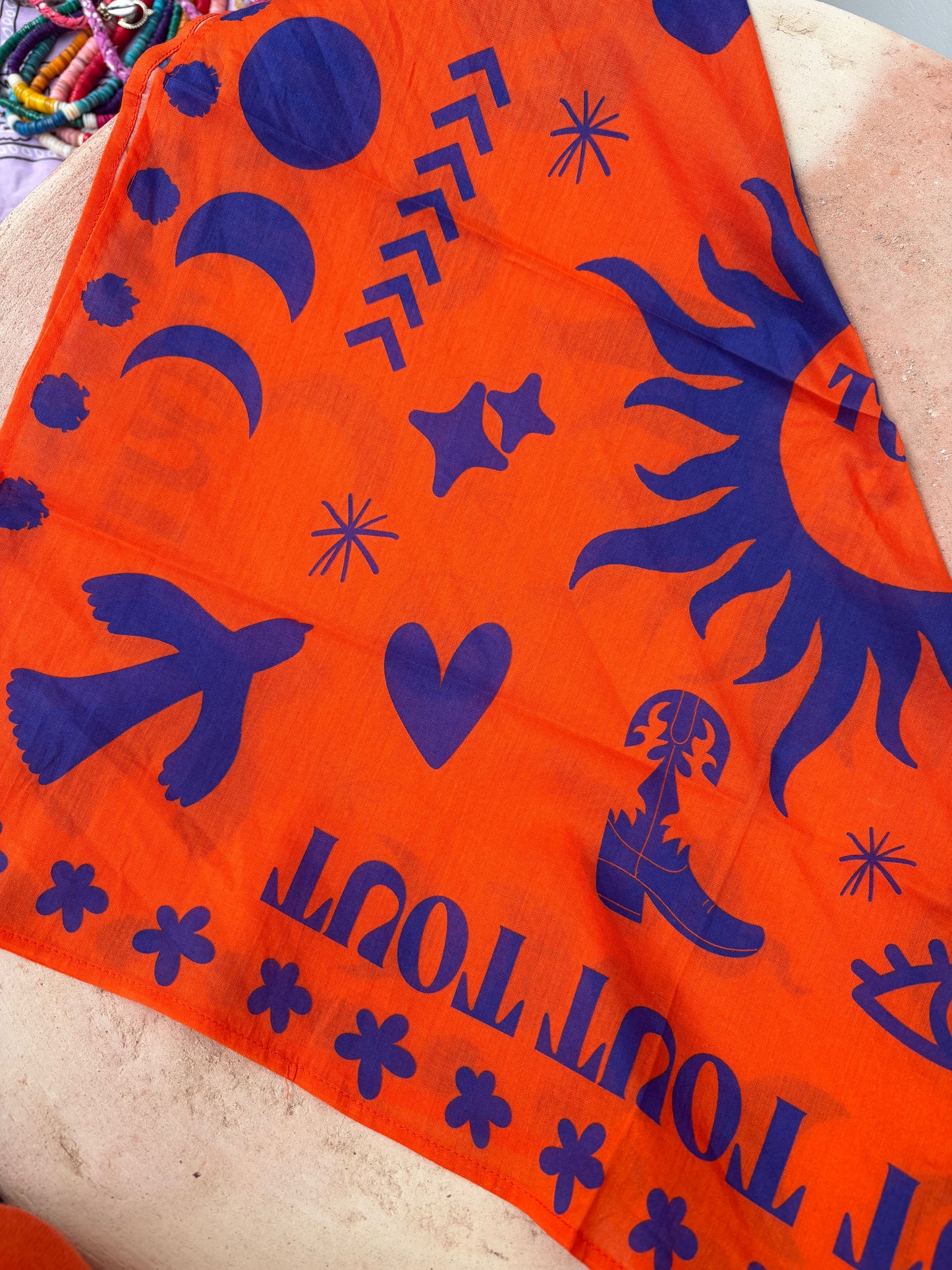 TOUT  Bandana Ellis Oranje-Blauw