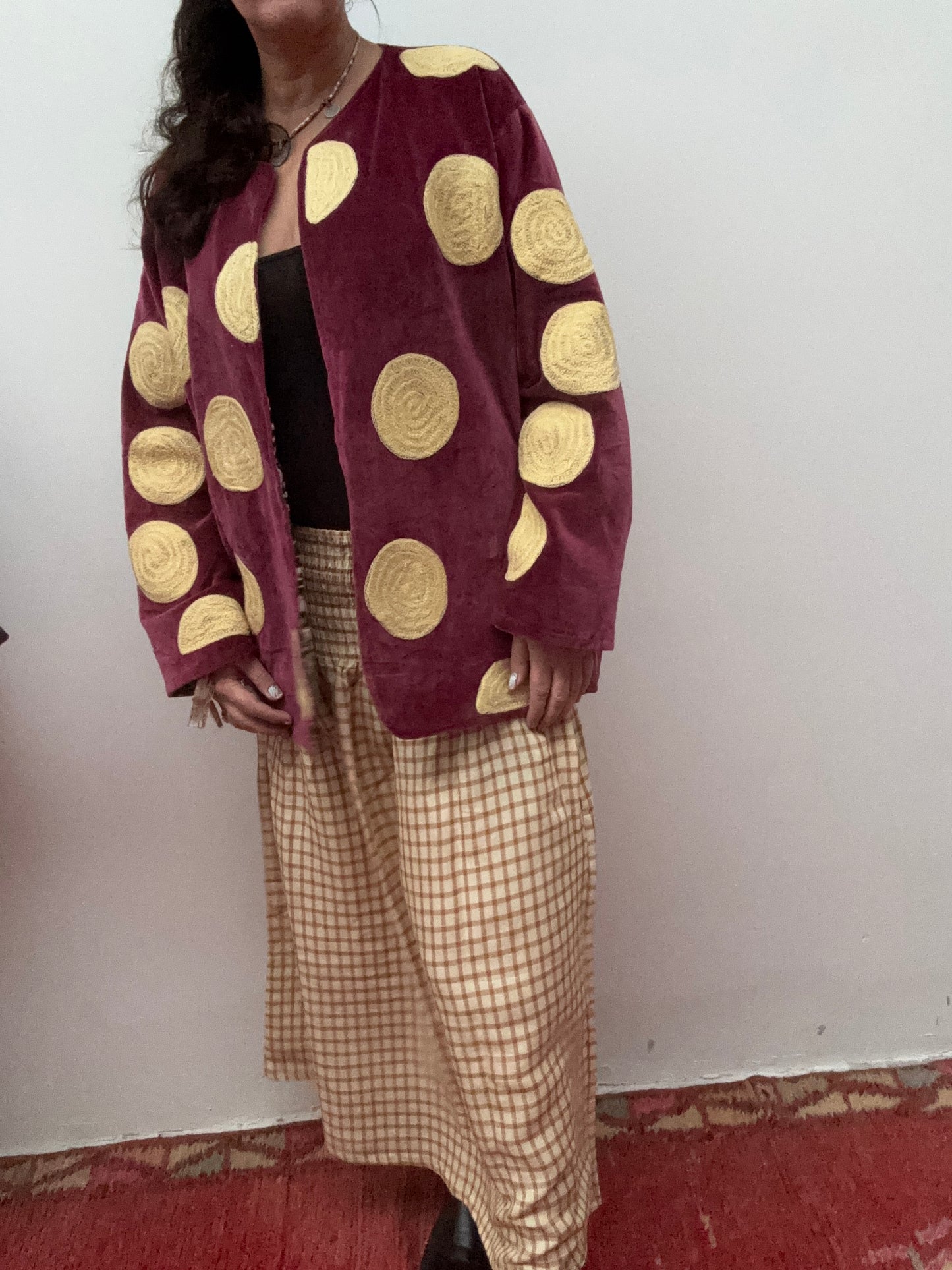 Set van 2 Blockprint maxi skirt yellow