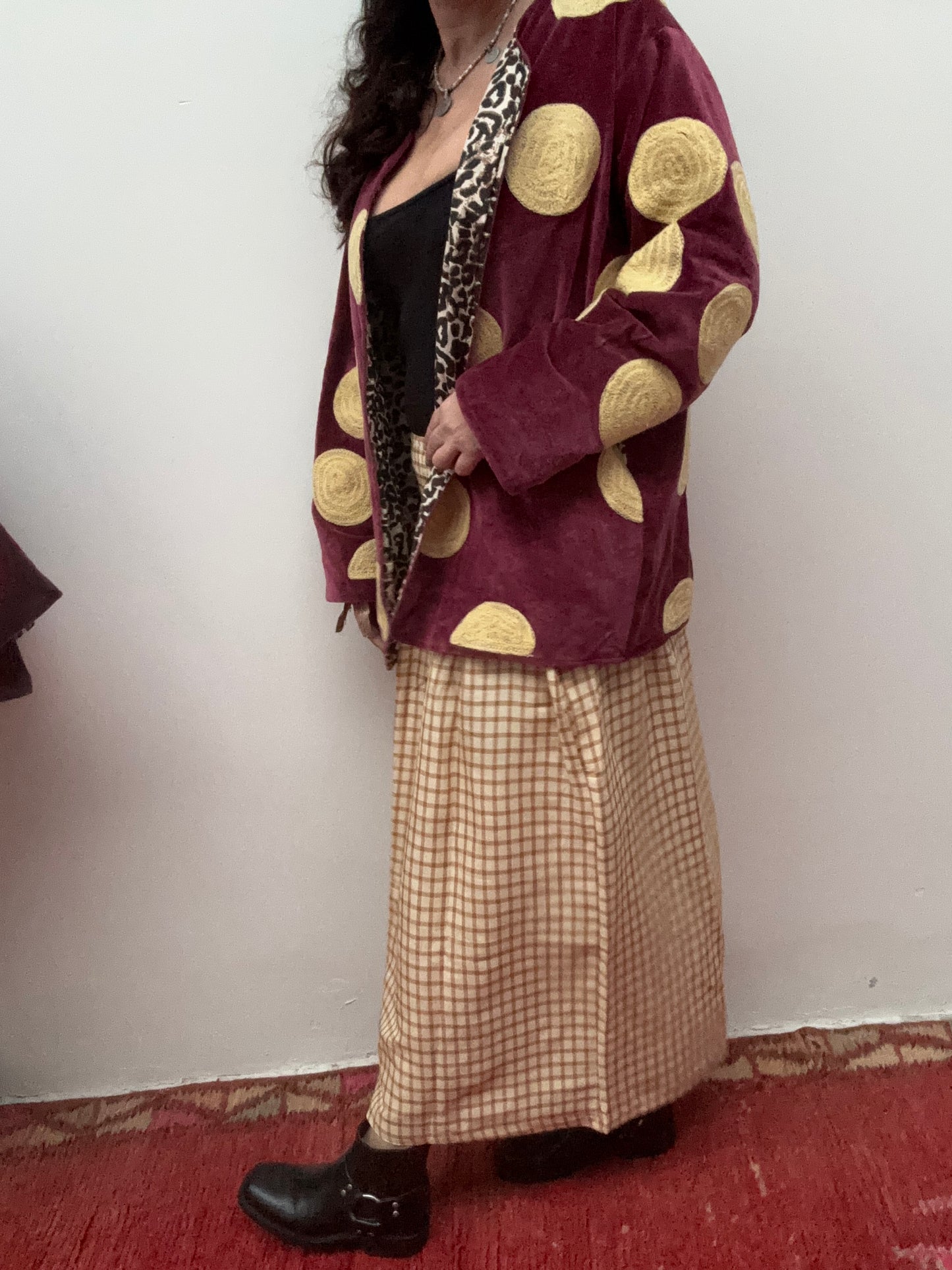 Set van 2 Blockprint maxi skirt yellow