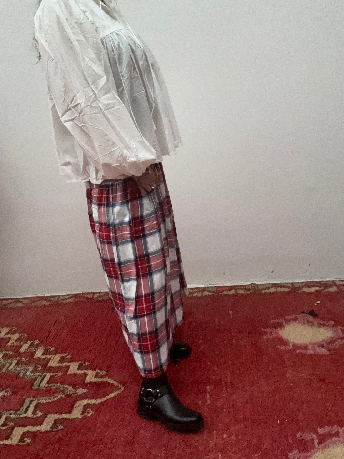 Set van 2 Blockprint maxi skirt red