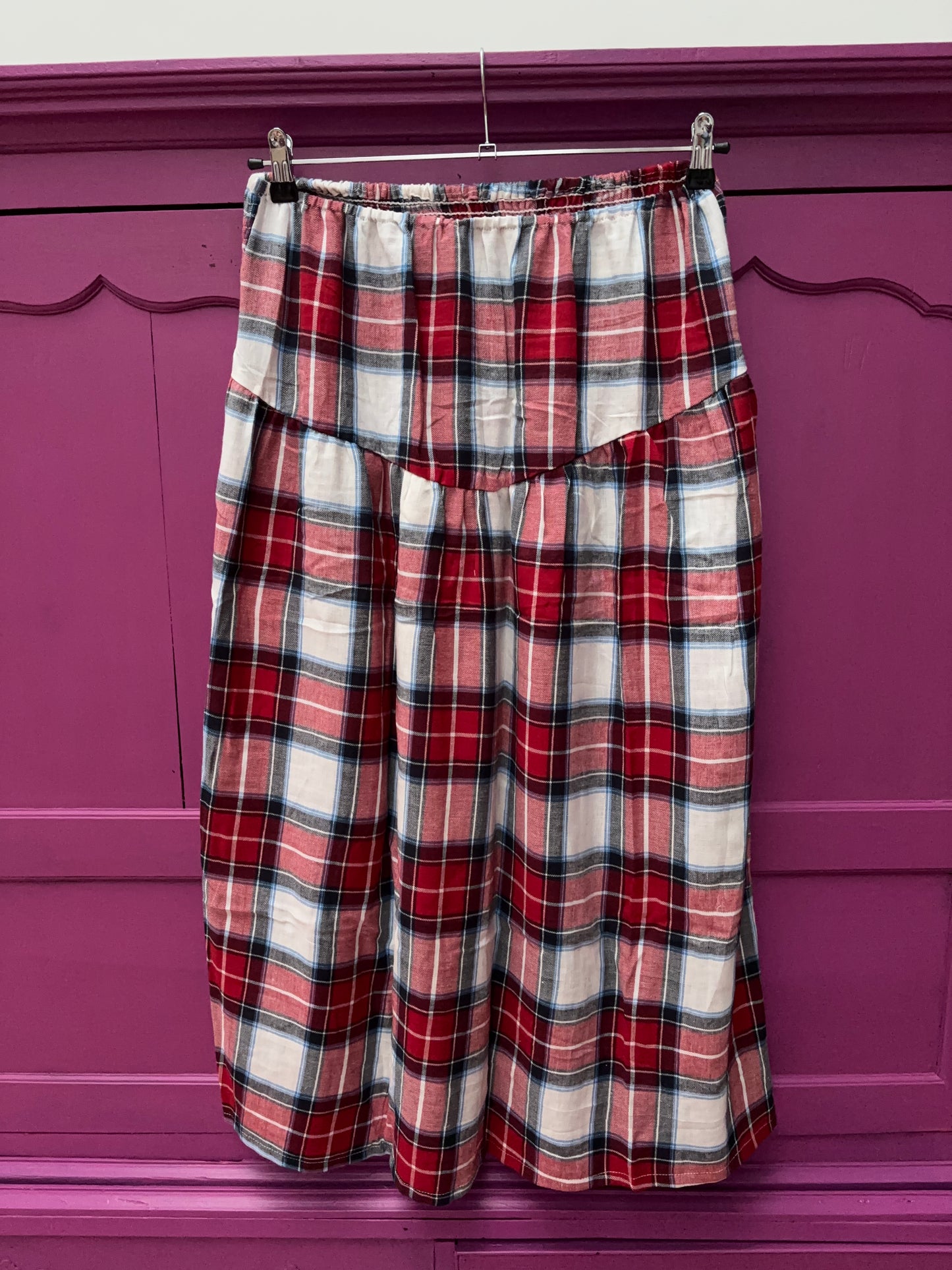 Set van 2 Blockprint maxi skirt red