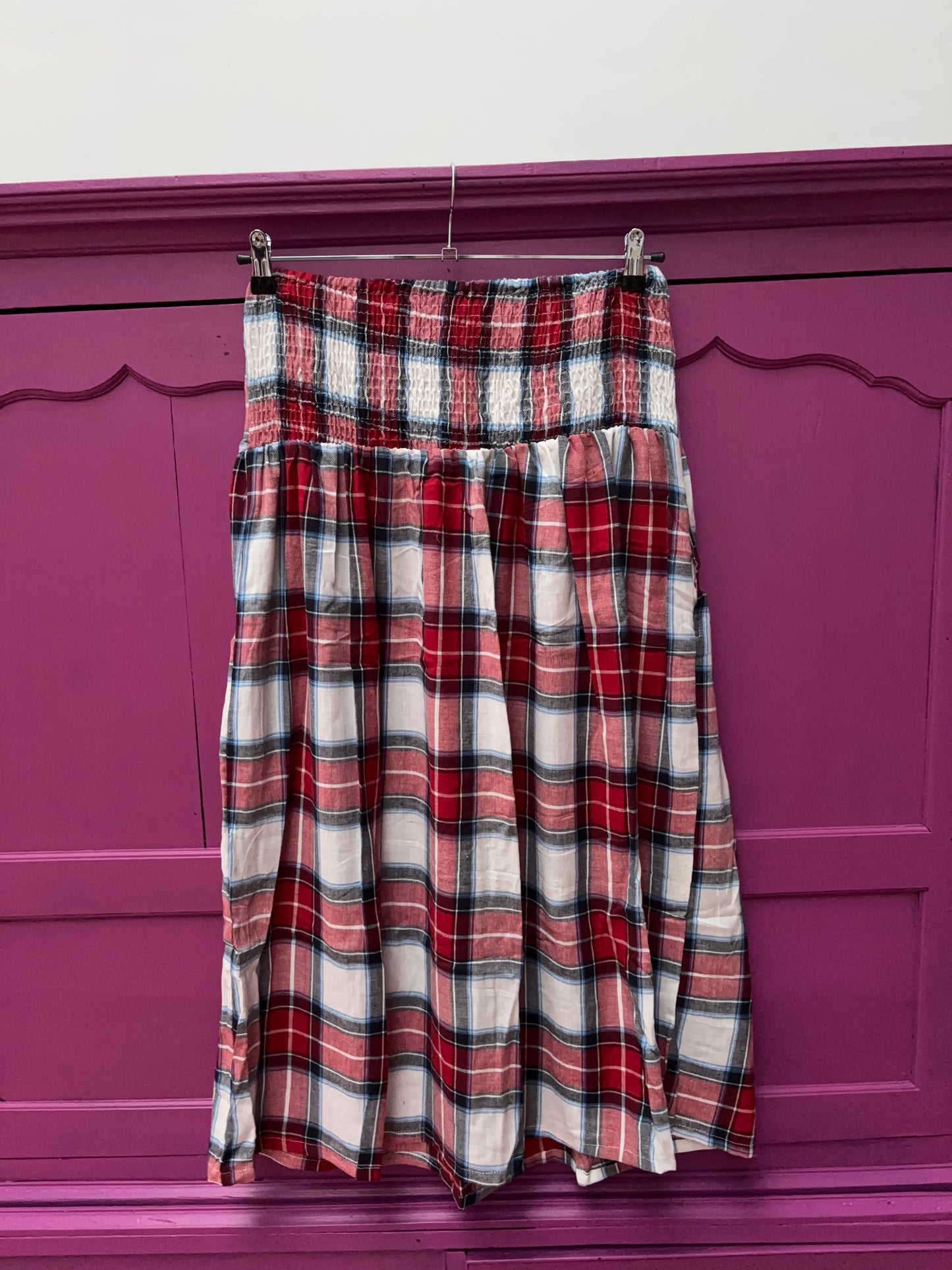 Set van 2 Blockprint maxi skirt red