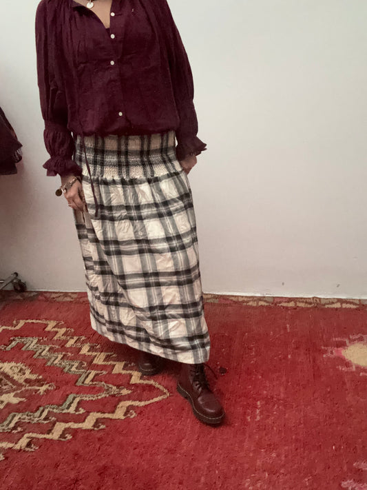 Set van 2 Blockprint maxi skirt black