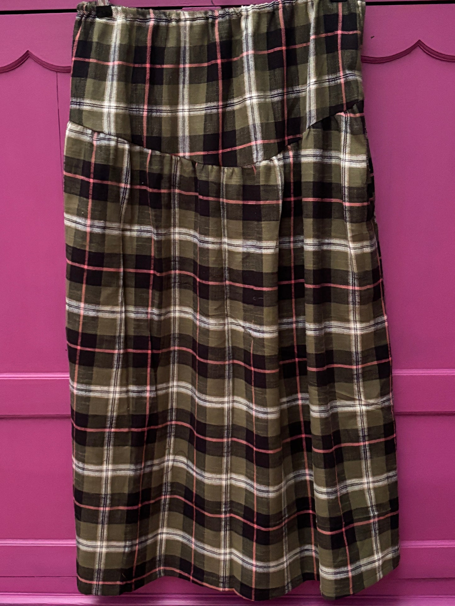 Set van 2 Blockprint maxi skirt green pink