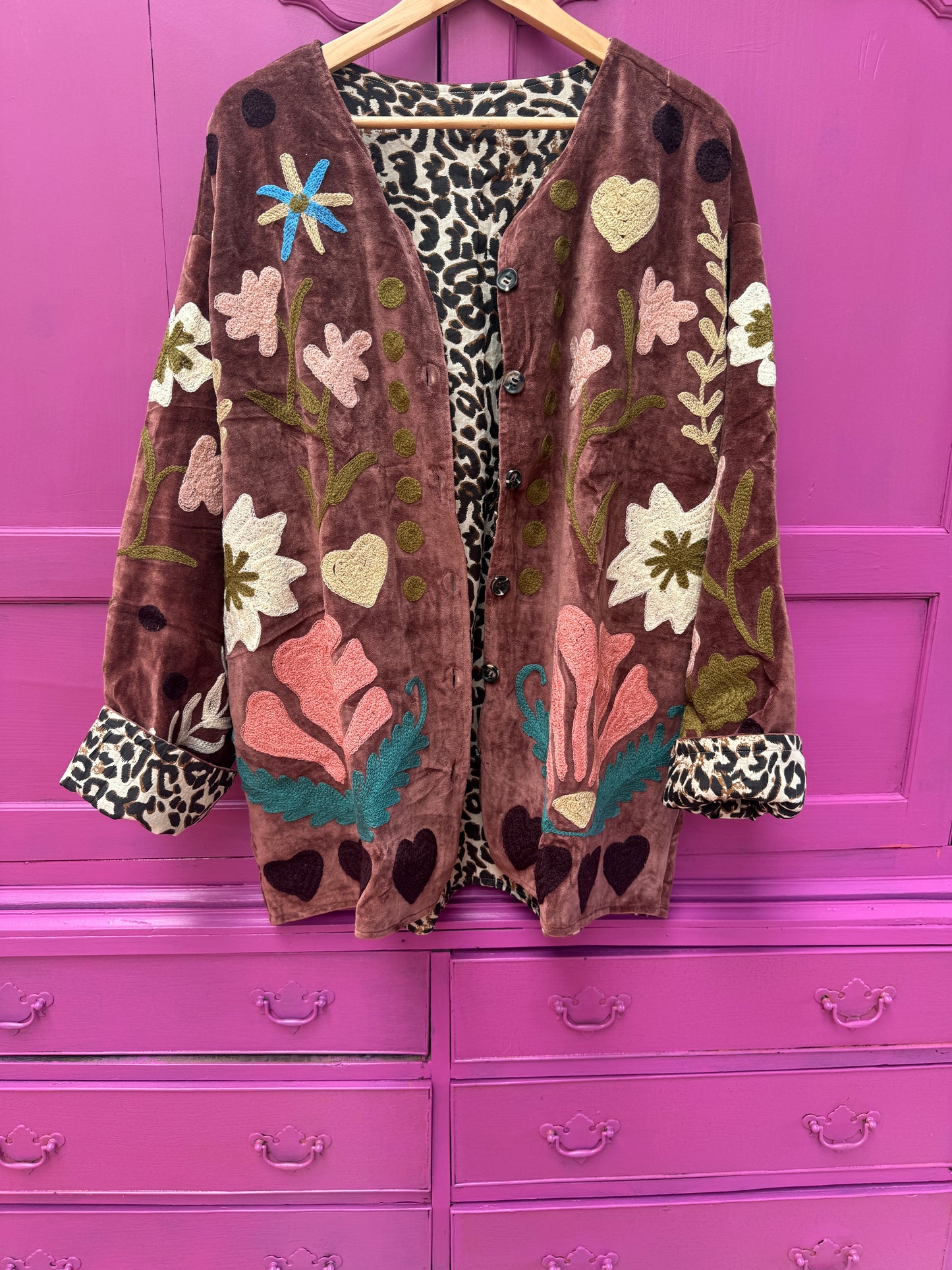 Velvet Jacket LOVE mauve