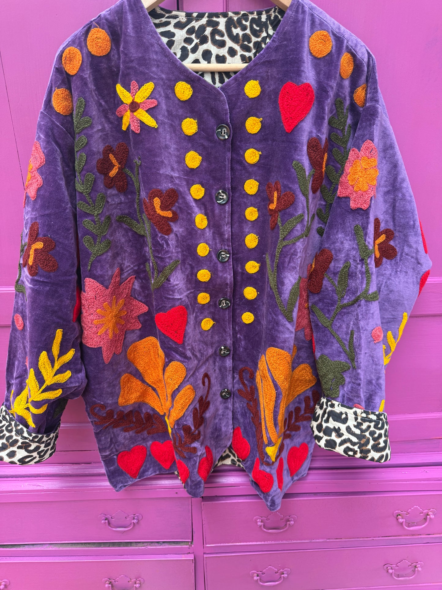 Velvet Jacket LOVE purple