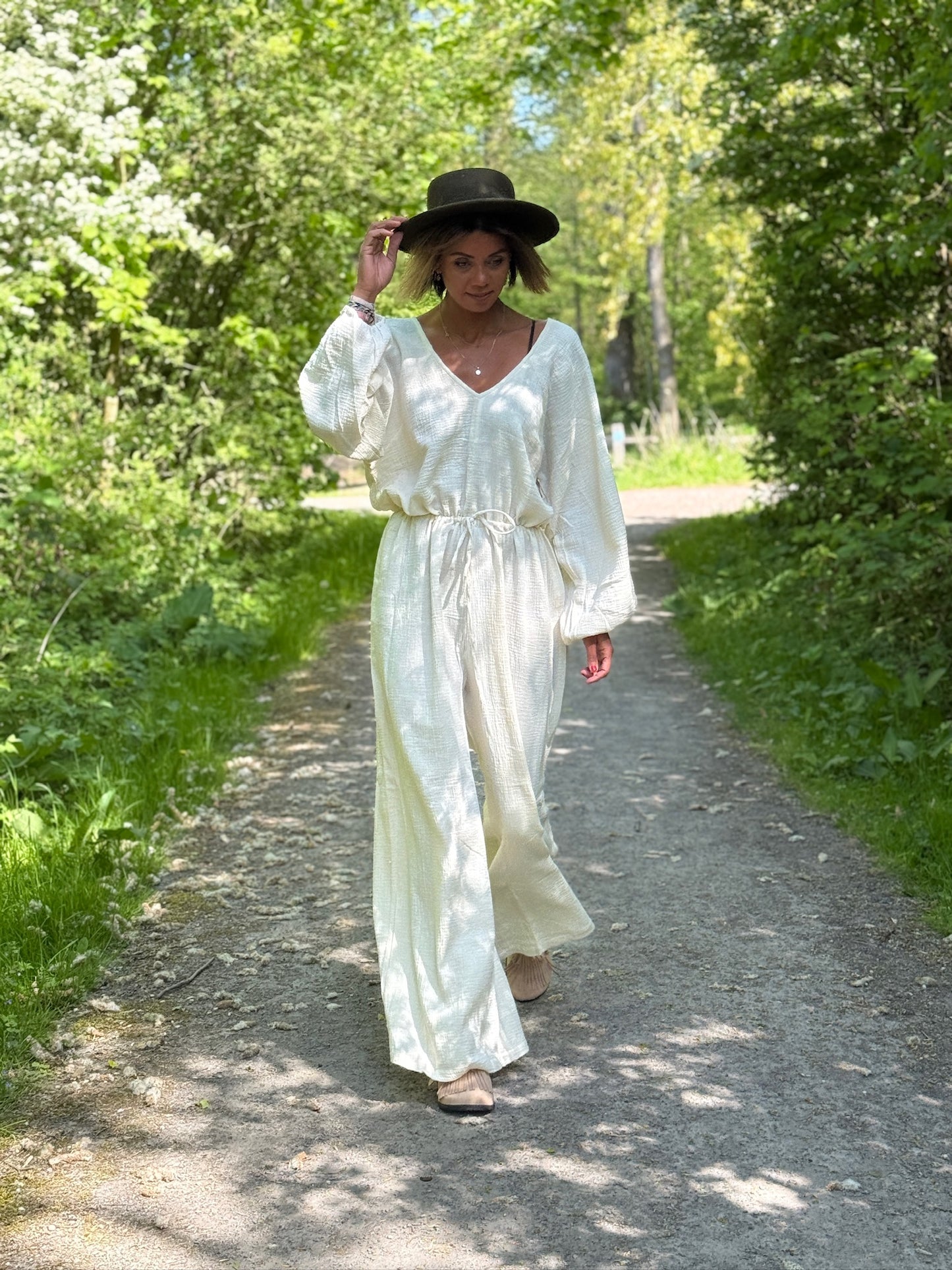 Set van 2 Elena broekpakken White