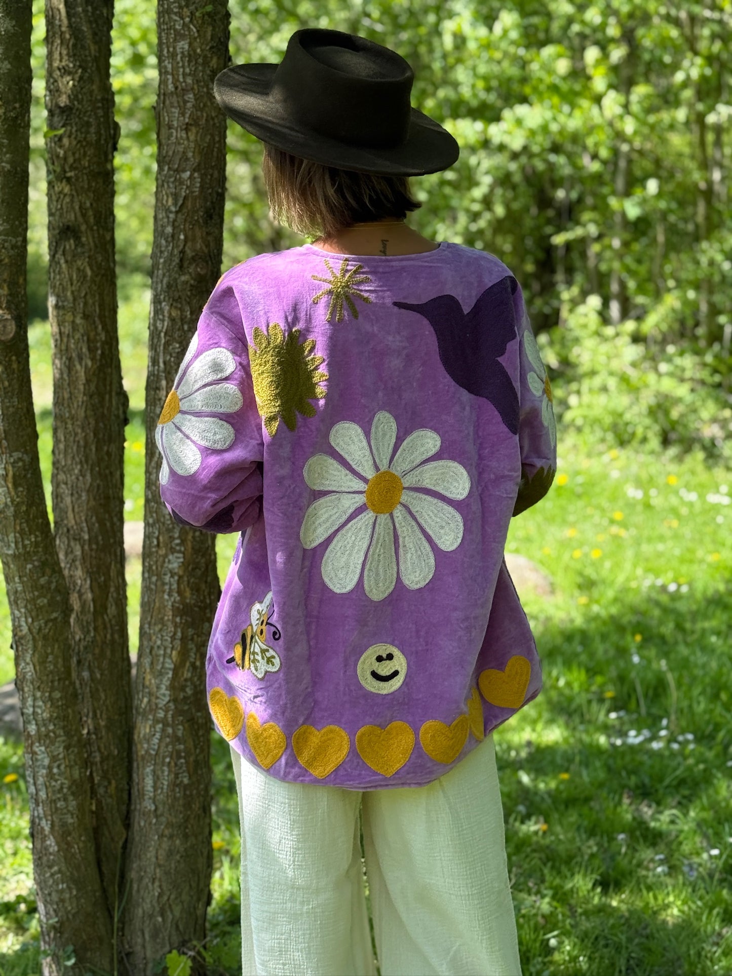 Velvet Jacket Daisy Lila