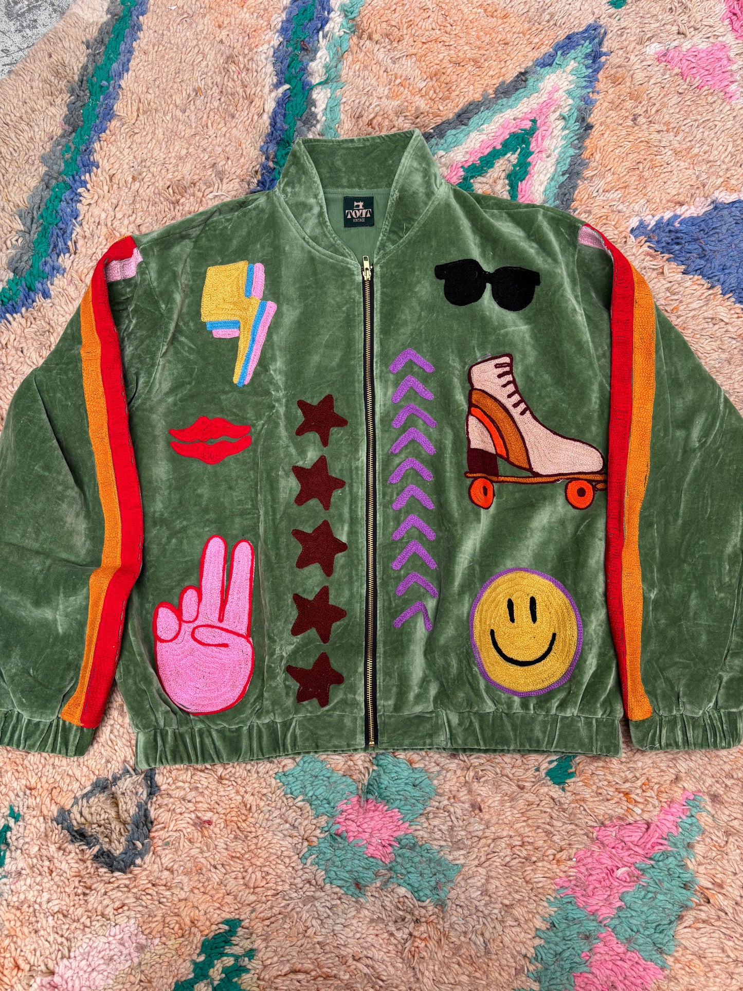 TOUT - Lola Bomber Velvet Green UNISEX