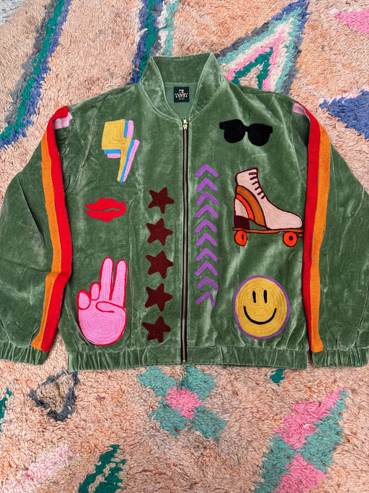 TOUT - Lola Bomber Velvet Green UNISEX