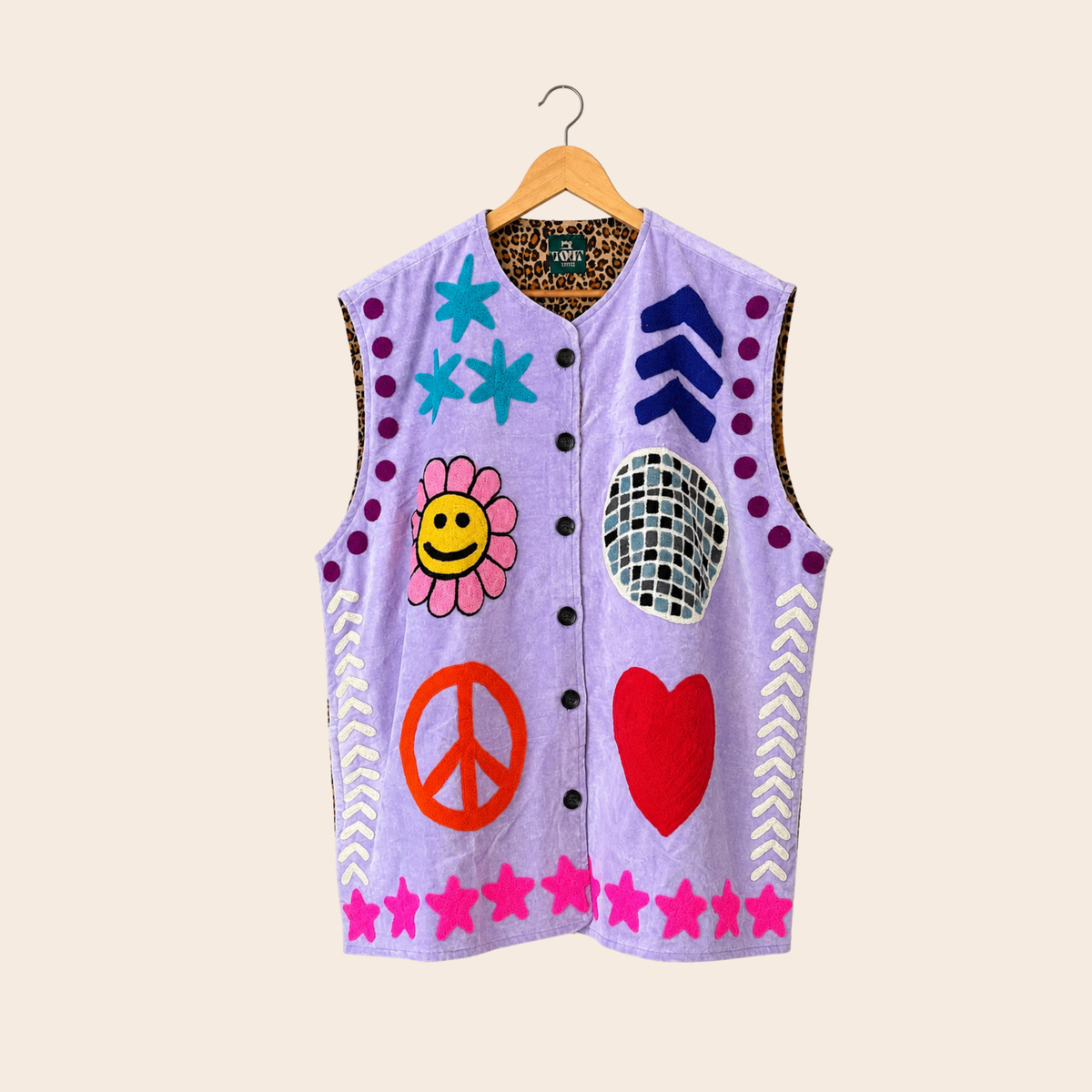 TOUT - Set of 2 Disco Vests Velvet Paars