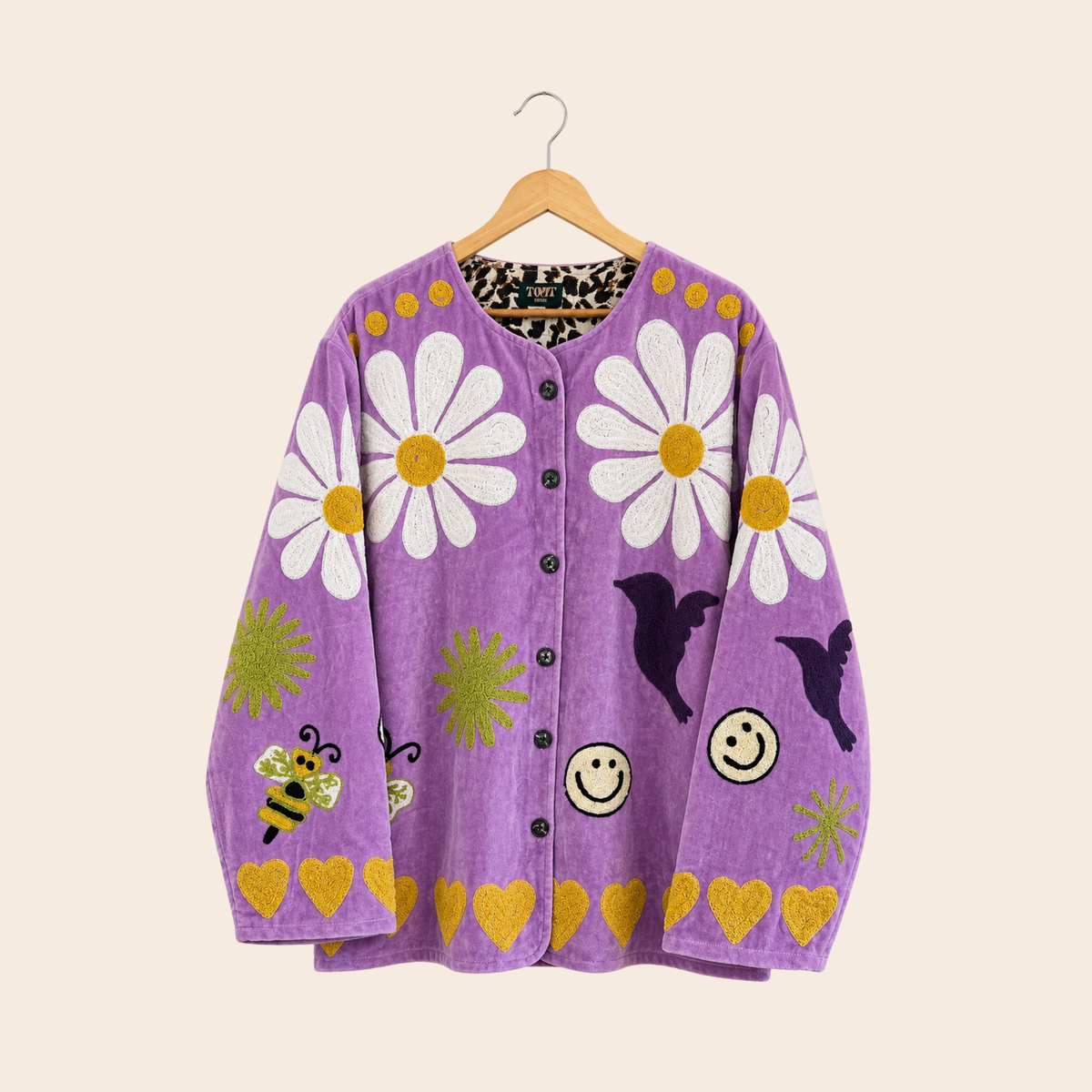 Velvet Jacket Daisy Lila