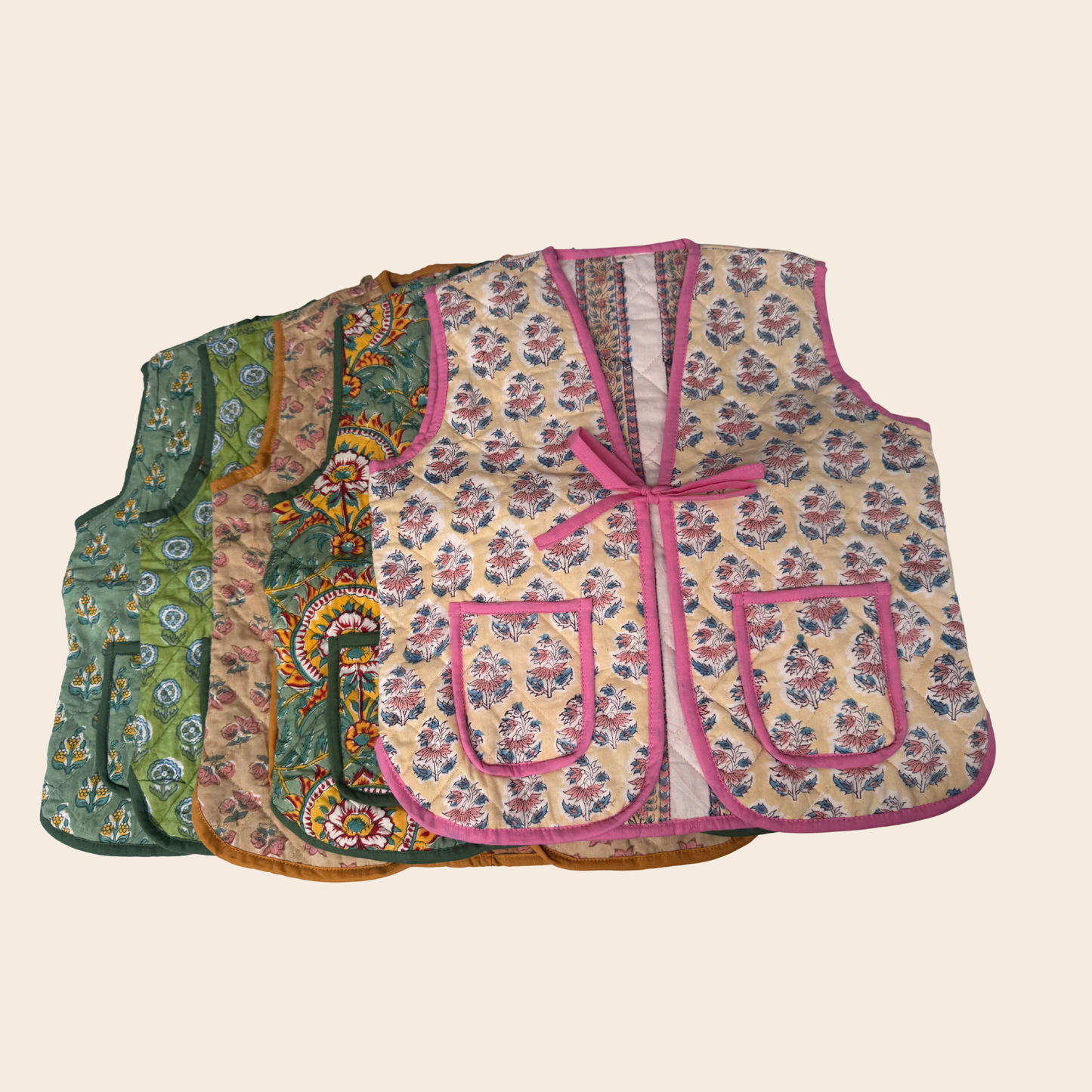 TOUT- GIlet Juna Blockprint Assorti 4Y