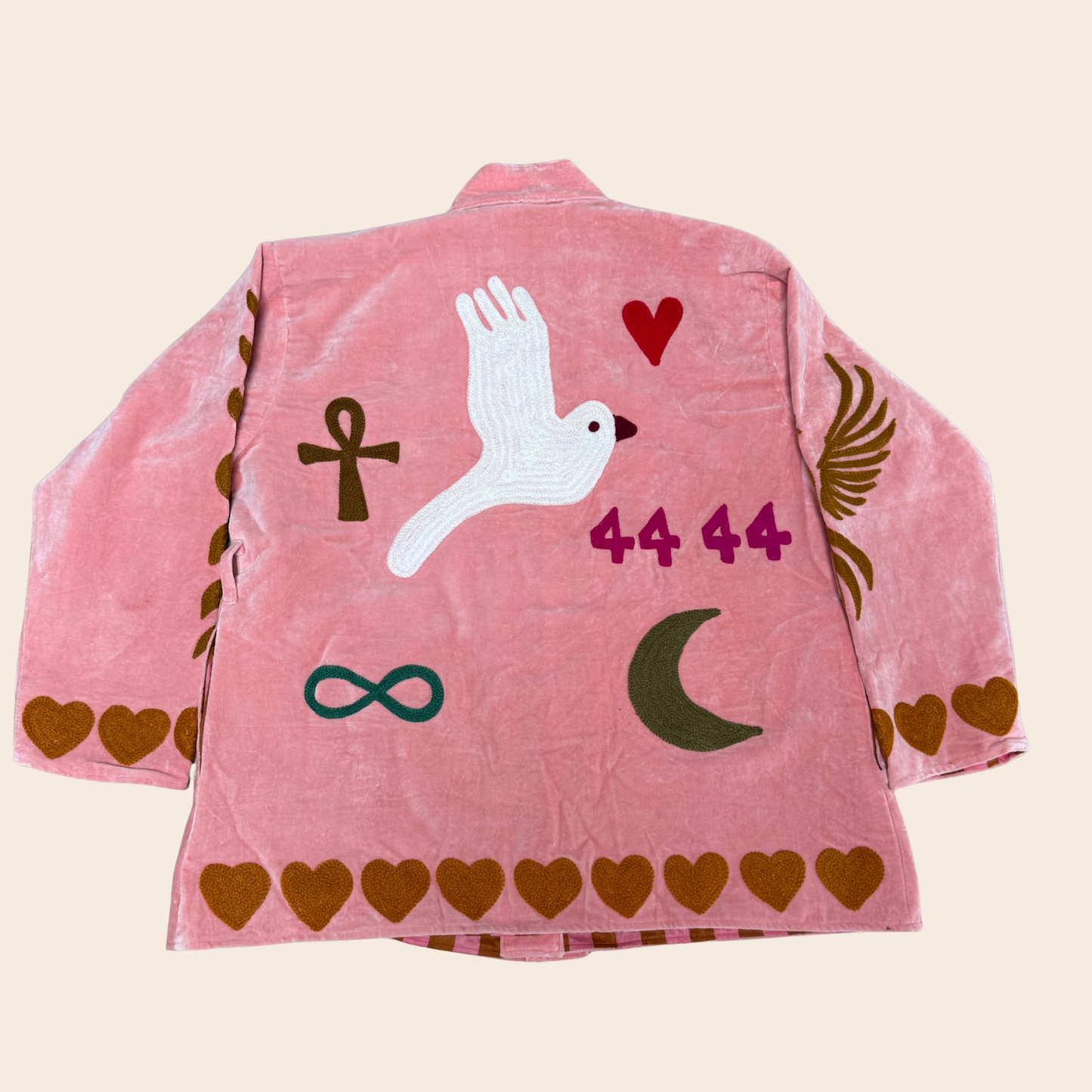 TOUT x Spiritjunkies - Velvet Kimono Pink magic