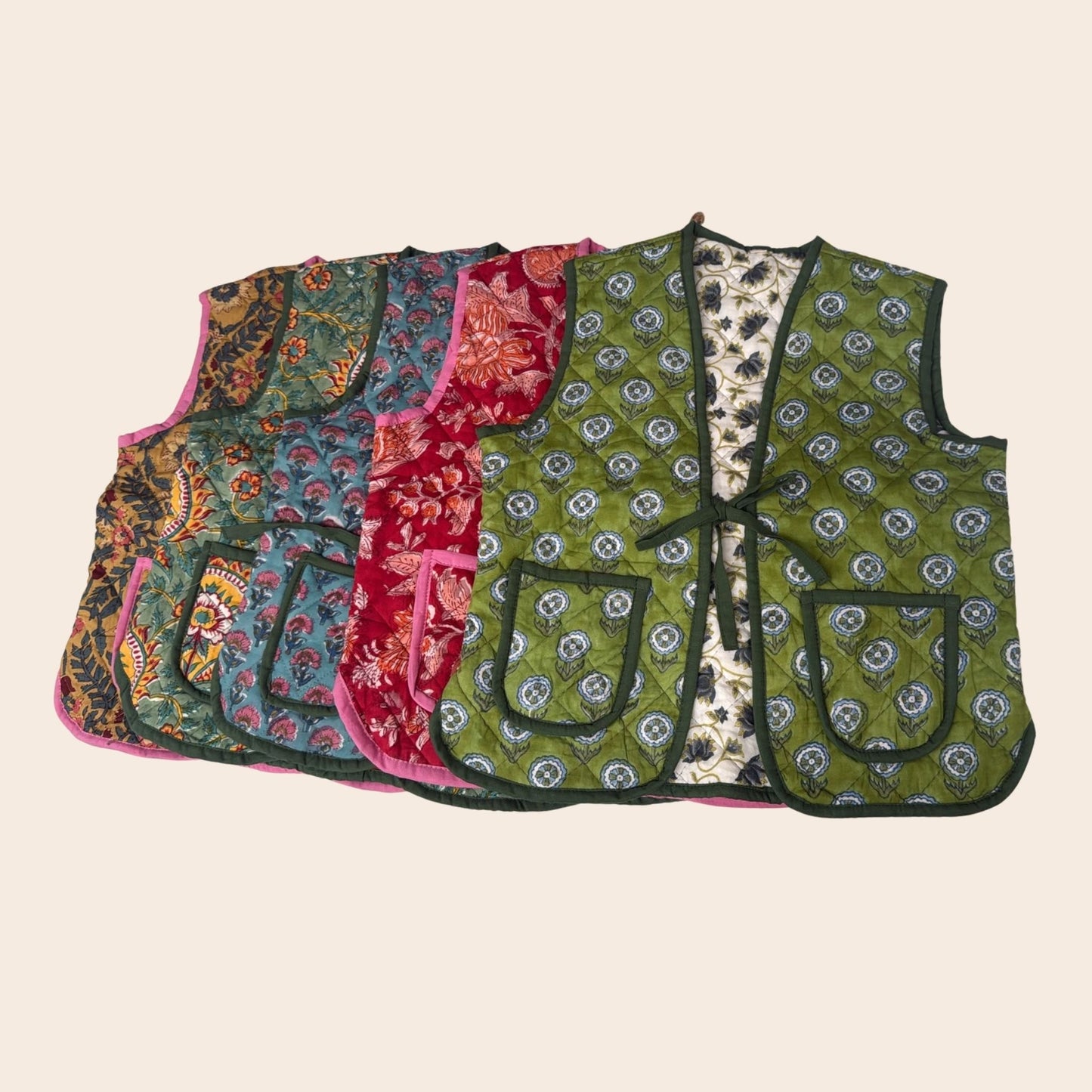 TOUT- GIlet Juna Blockprint Assorti 2Y