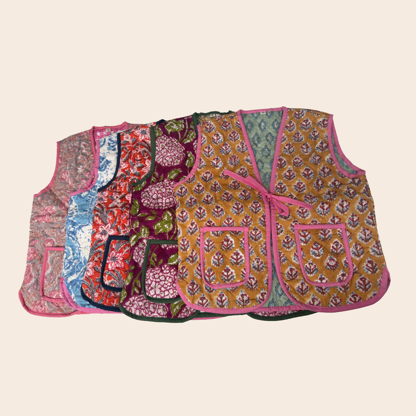 TOUT- GIlet Juna Blockprint Assorti 4Y