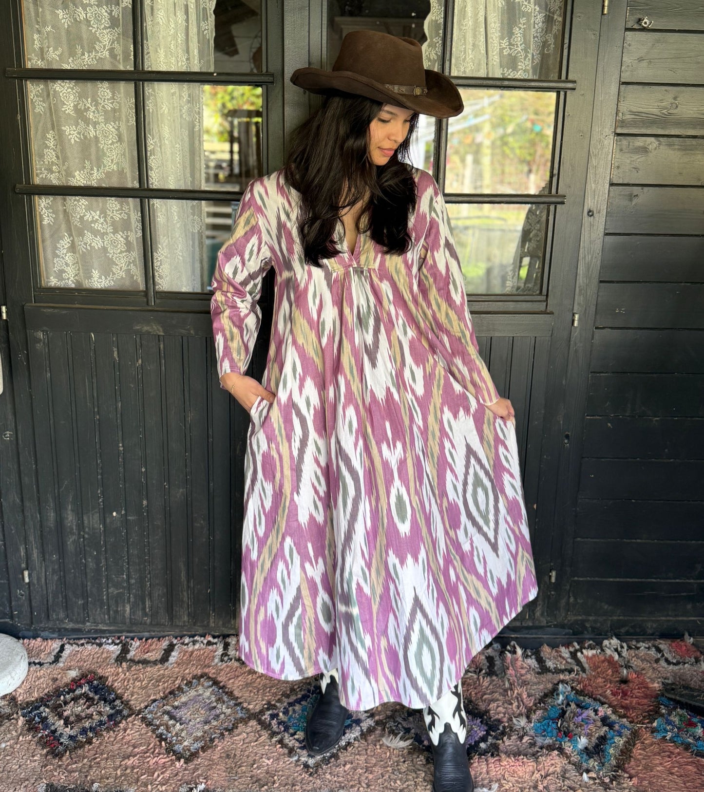 Zijde Ikat jurk