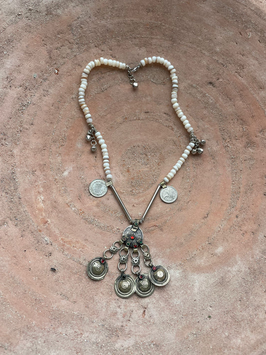 Muntenketting met vintage hanger Debbie