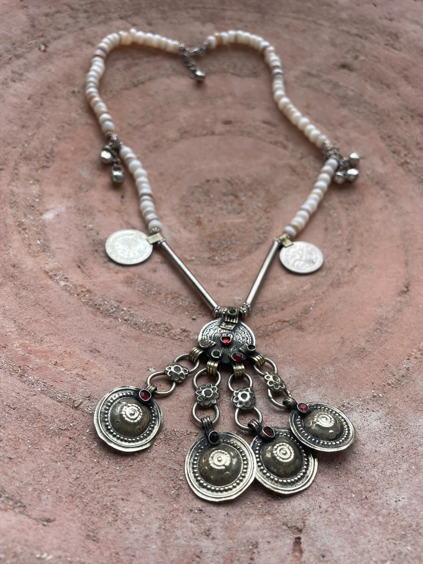 Muntenketting met vintage hanger Debbie