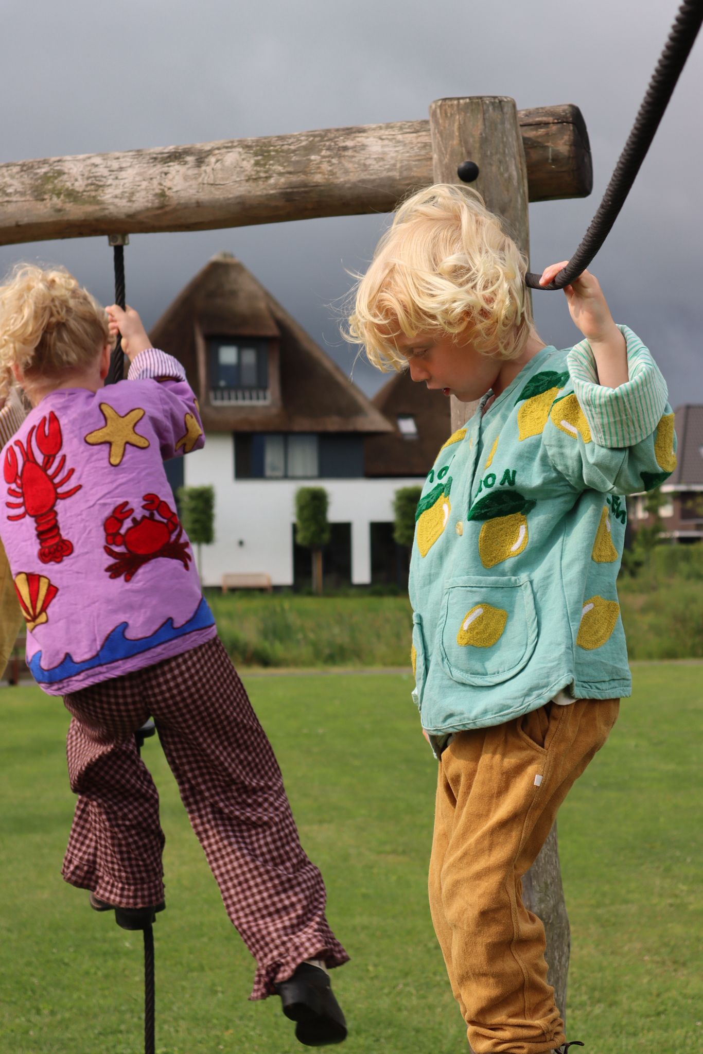 Cotton embroidery jacket lemons KIDS