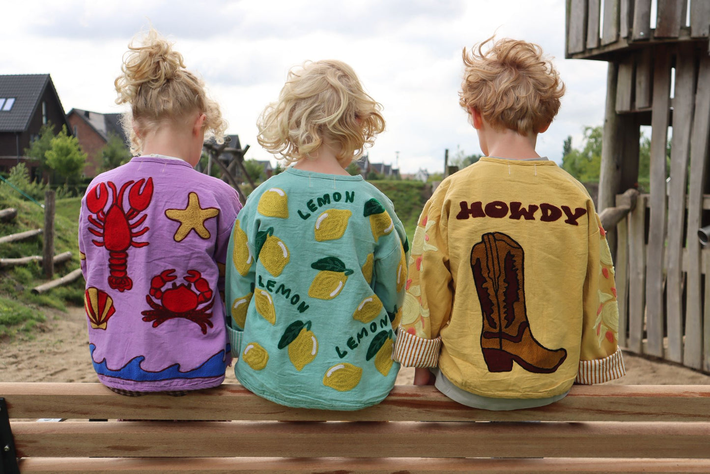 Cotton embroidery jacket lemons KIDS