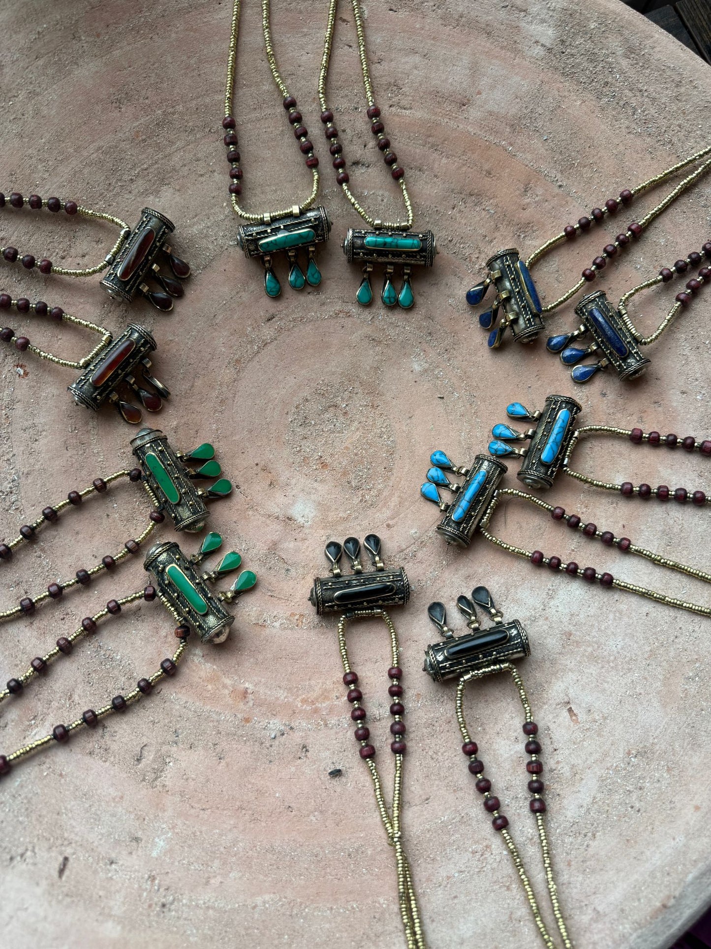Ketting met Vintage Prayerbox uit India Blue