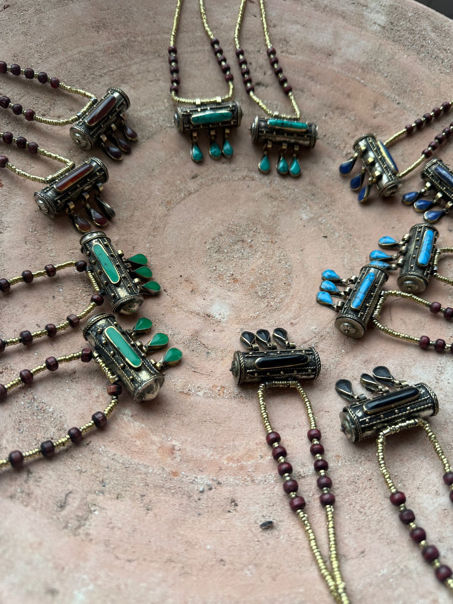 Ketting met Vintage Prayerbox uit India black