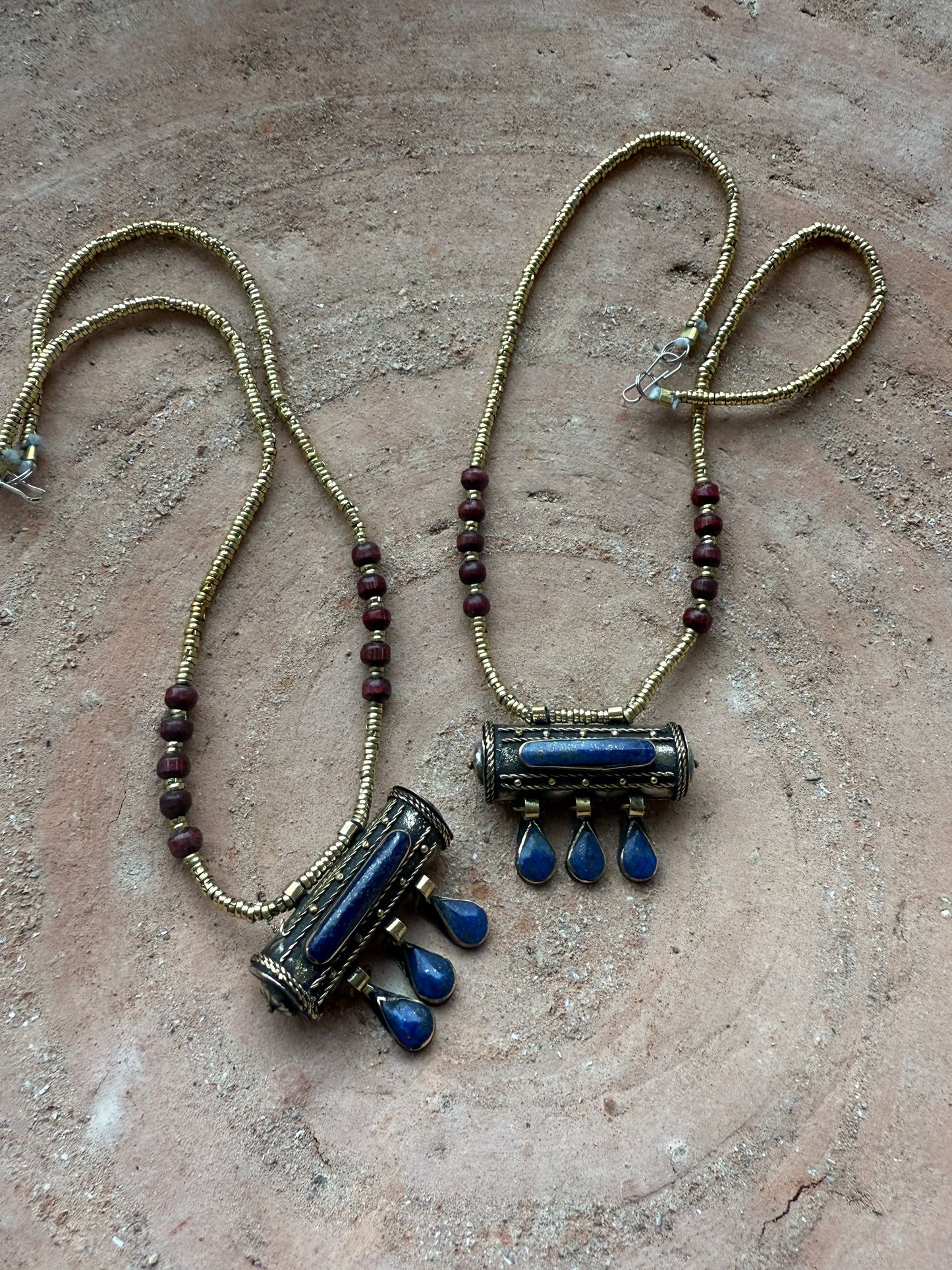 Ketting met Vintage Prayerbox uit India Blue