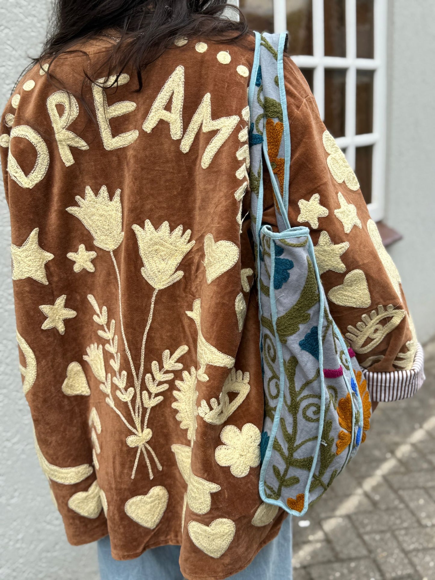 Velvet Jacket DREAM brown creme