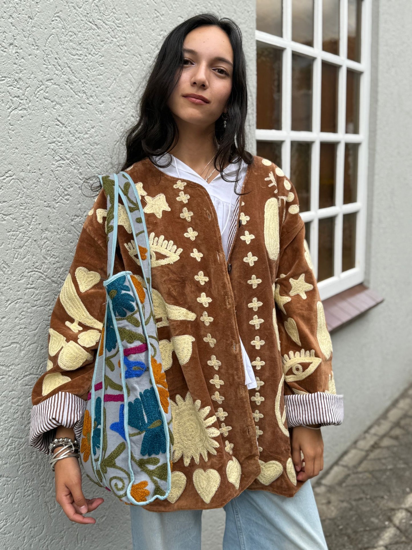 Velvet Jacket DREAM brown creme