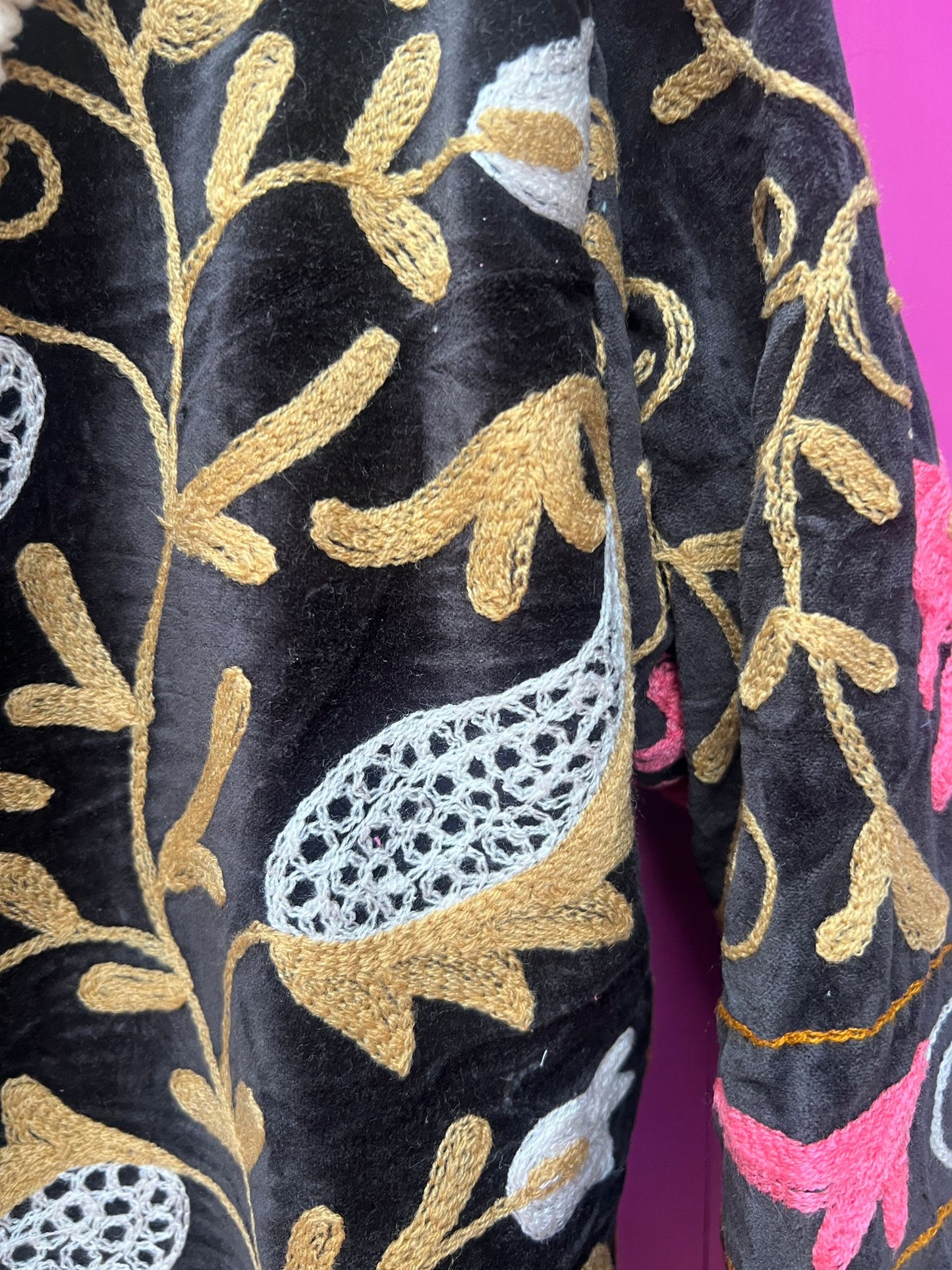 Velvet coat teddy black